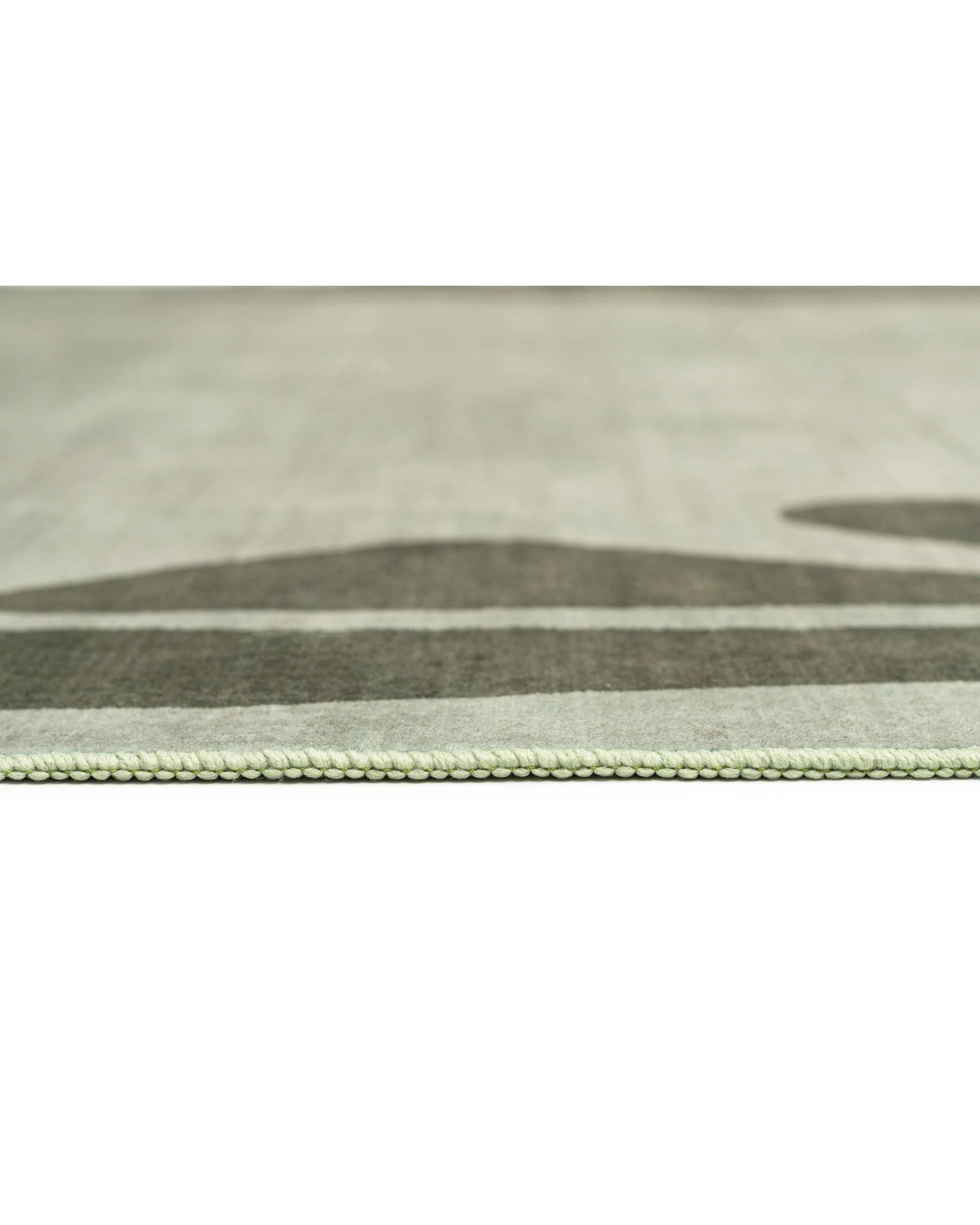 8 Loopsie Kanarsi Tonal Botanical Border Washable Rug-320cm x 230cm - Green, 8 of 8