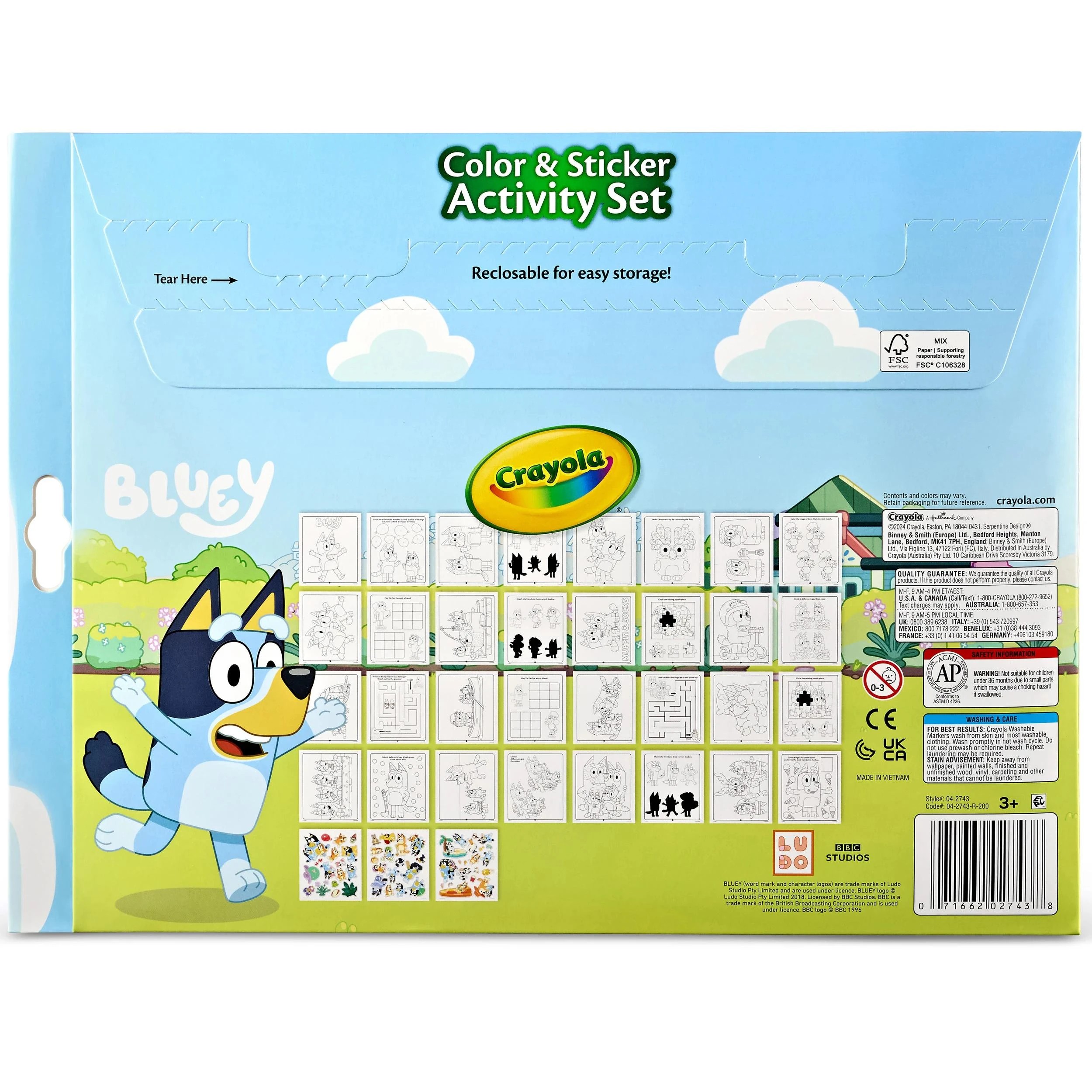2 Crayola Bluey Color & Sticker Activity Set - Multi, 2 of 6