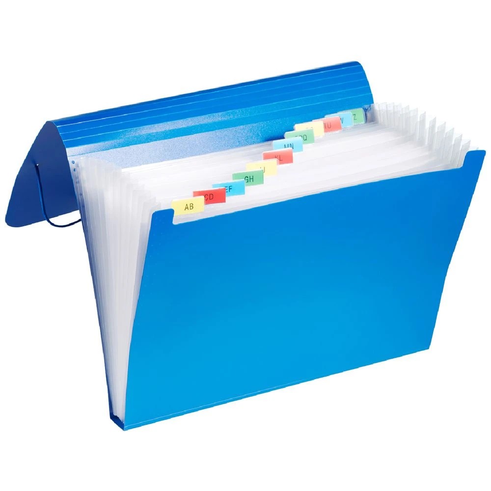 1 Keji Expanding File 13 Pocket Blue, 1 of 5
