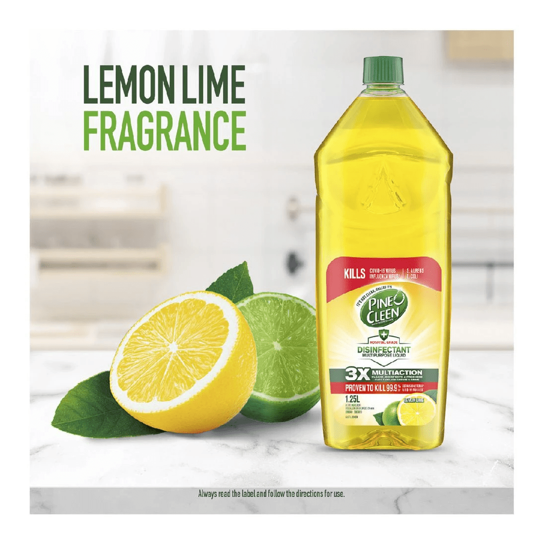 3 Pine O Cleen Antibacterial Disinfectant Lemon Lime 1.25L, 3 of 3