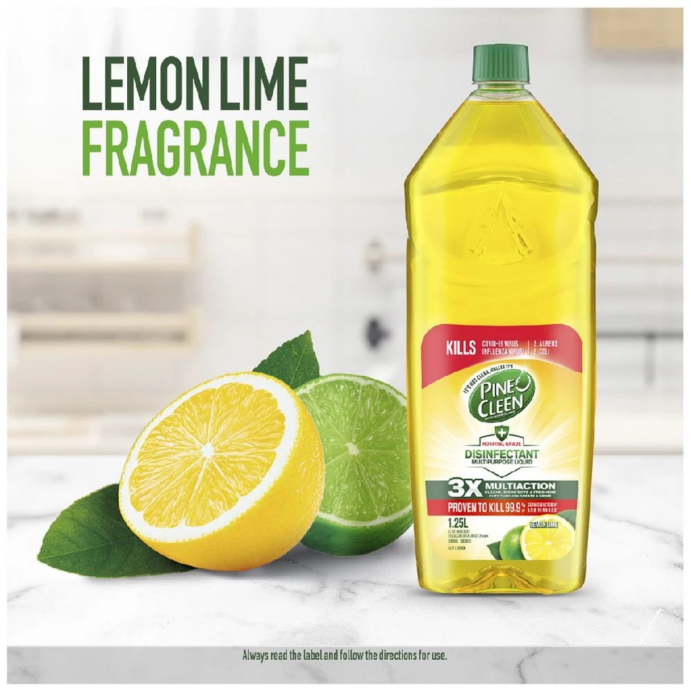 3 Pine O Cleen Antibacterial Disinfectant Lemon Lime 1.25L, 3 of 3