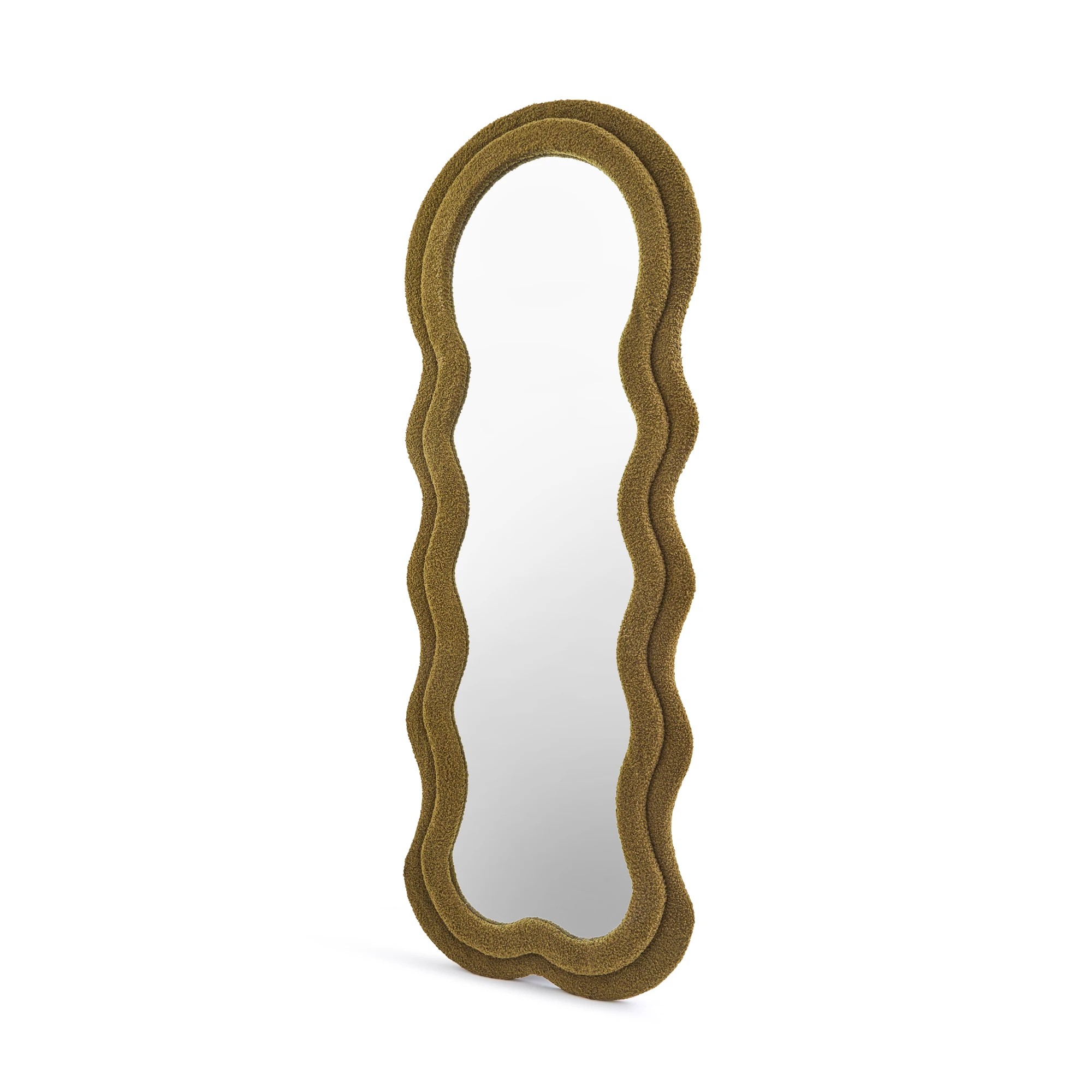 2 Wavy Boucle Floor Mirror, 2 of 6