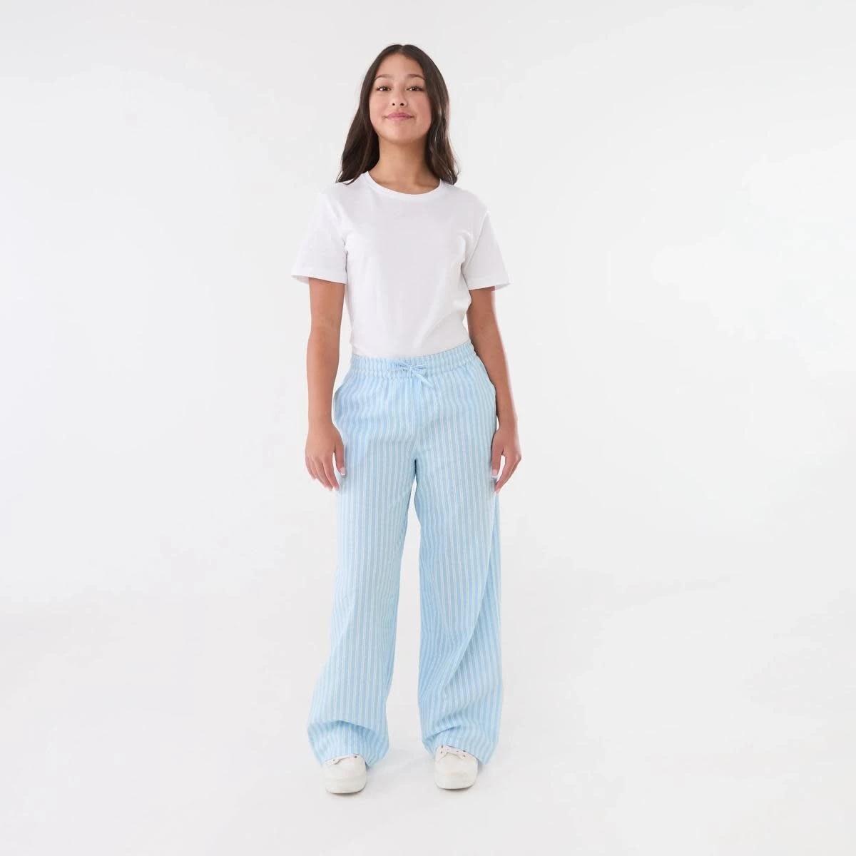 4 Stripe Wide Leg Pants LIGHT BLUE SEERSUCKER STRIPE, 4 of 5