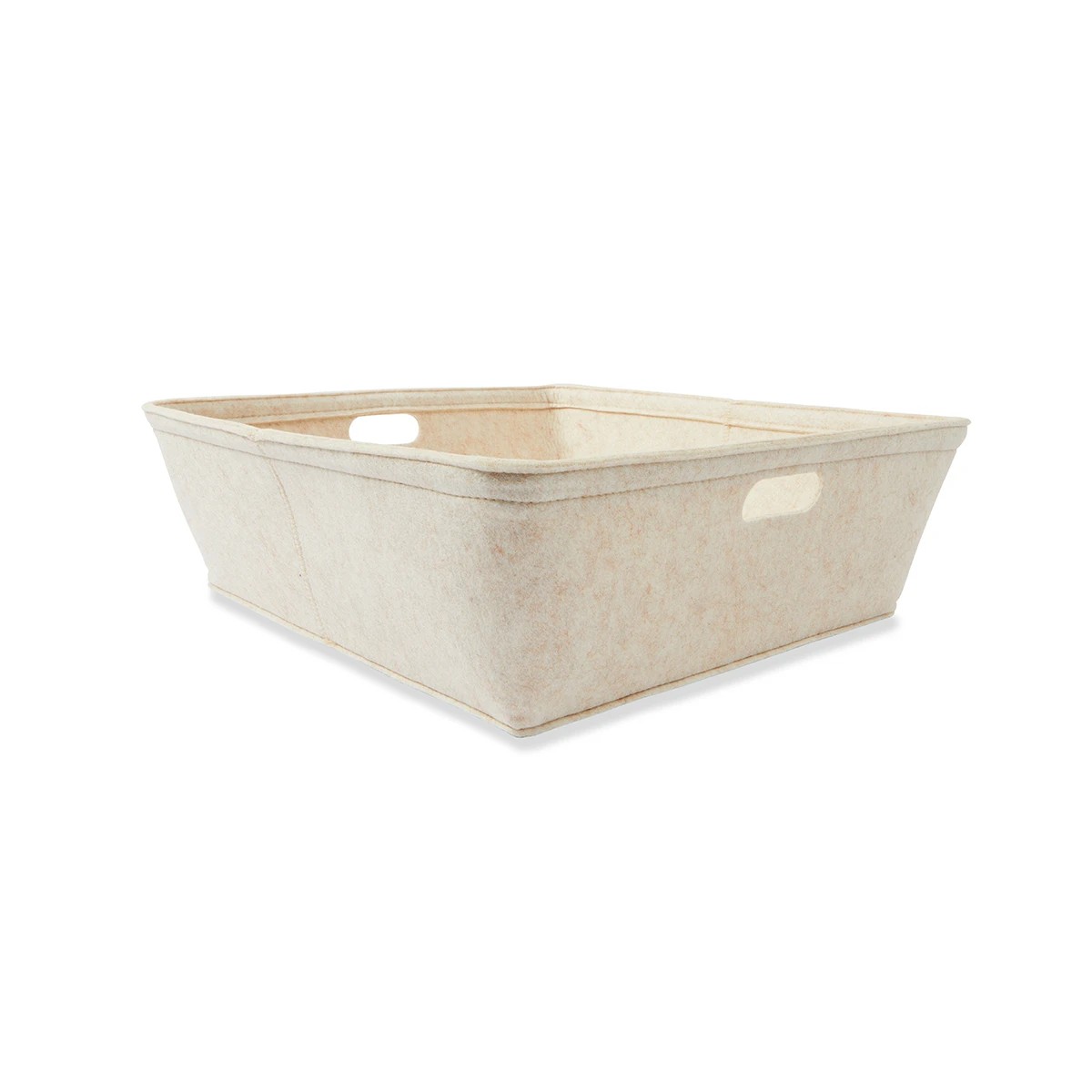 1 Felt Flat Tub - Beige, 1 of 8