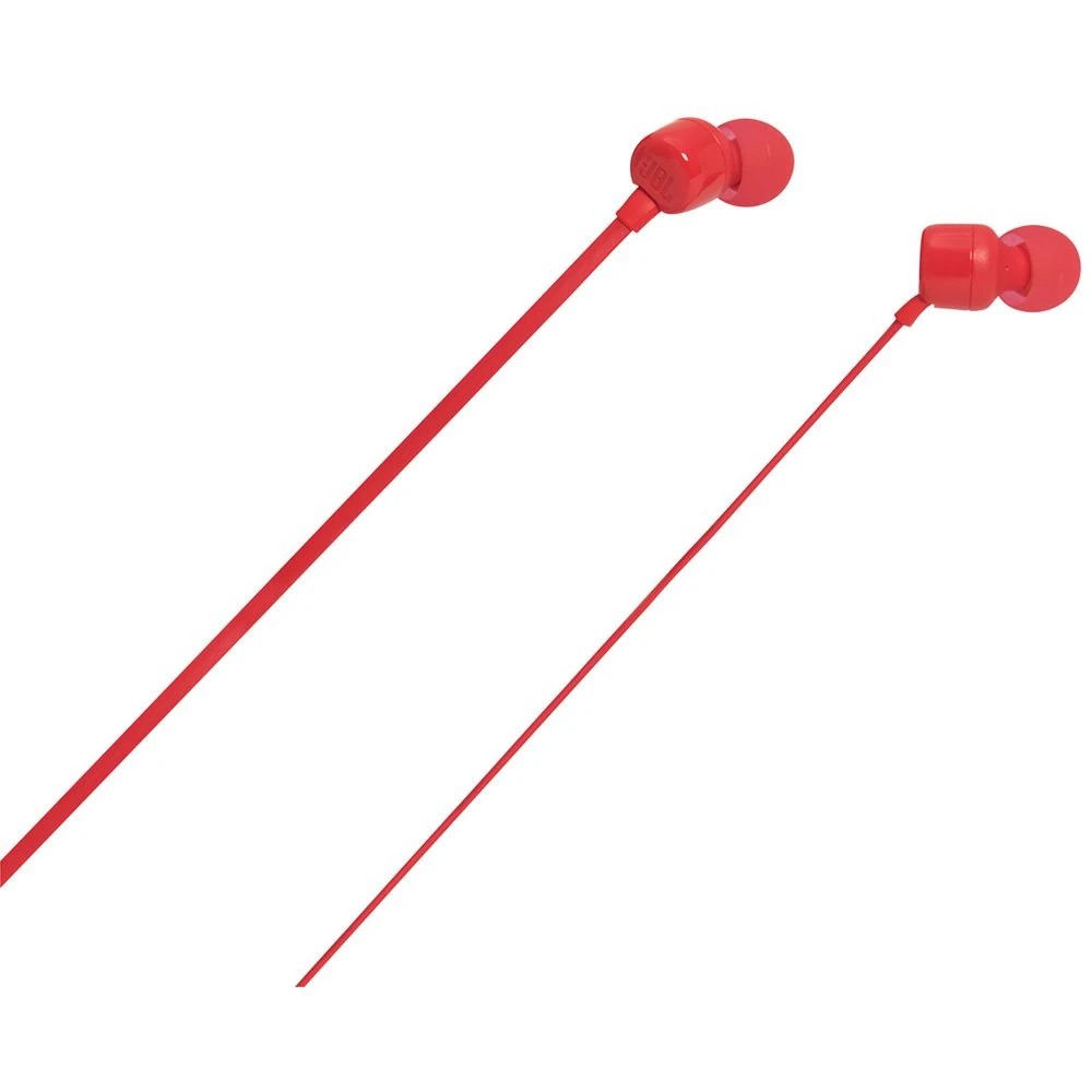 2 JBL T110 Earphones Red, 2 of 3