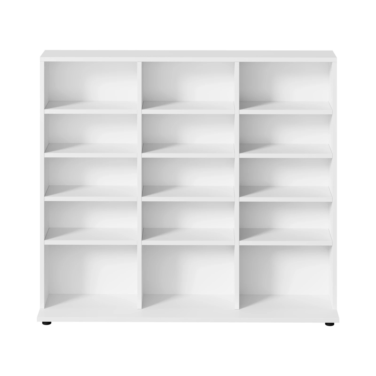 7 Oikiture Bookshelf Display Shelf Unit Bookcase CD Media Storage Rack - White, 7 of 9