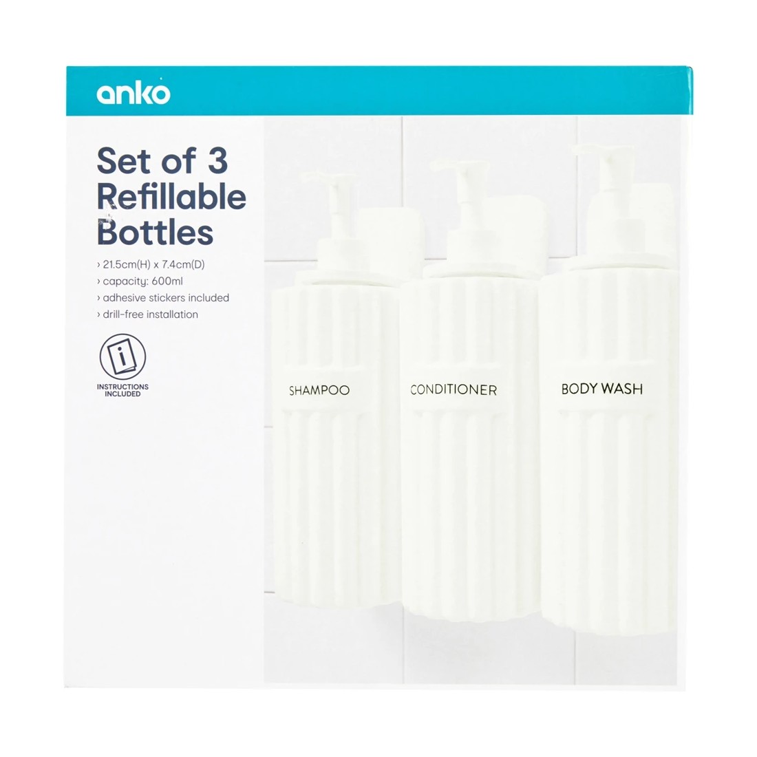 10 Set of 3 Refillable Bottles, 10 of 10