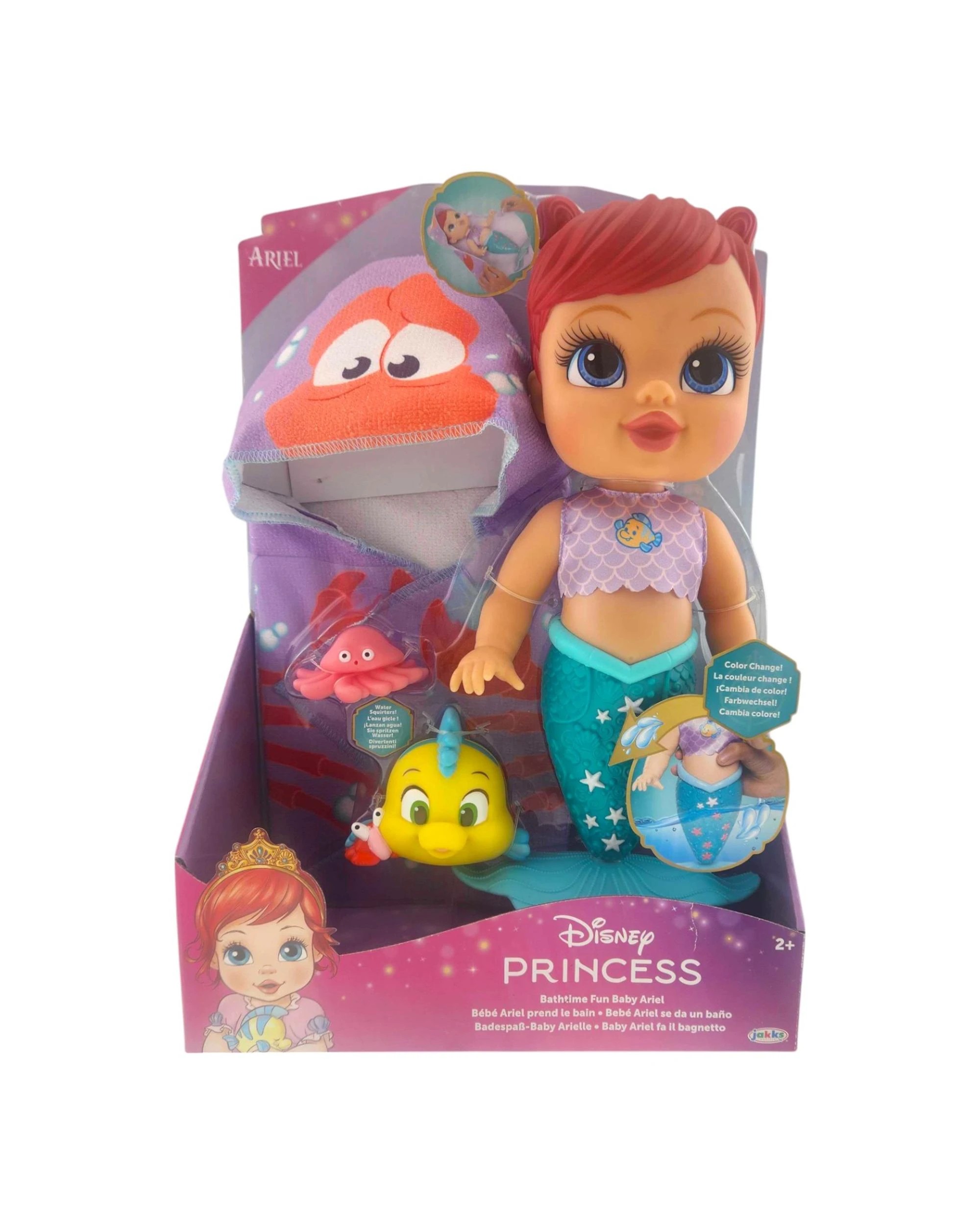 1 Disney Princess Bathtime Fun Baby Ariel Doll, 1 of 4
