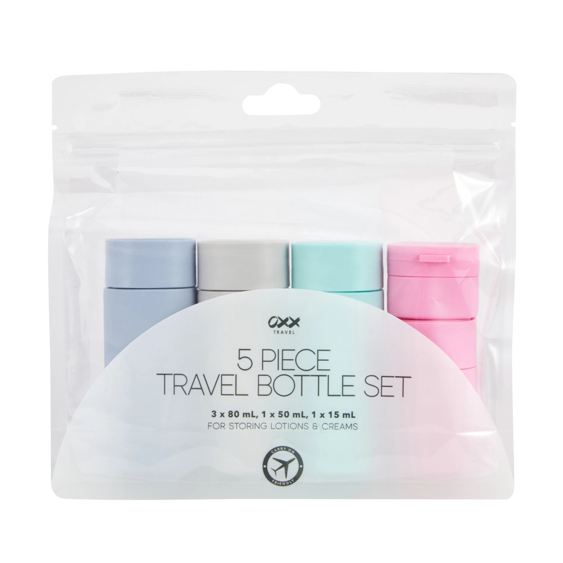 1 OXX Travel 5 Piece Travel Bottle Set, 1 of 7