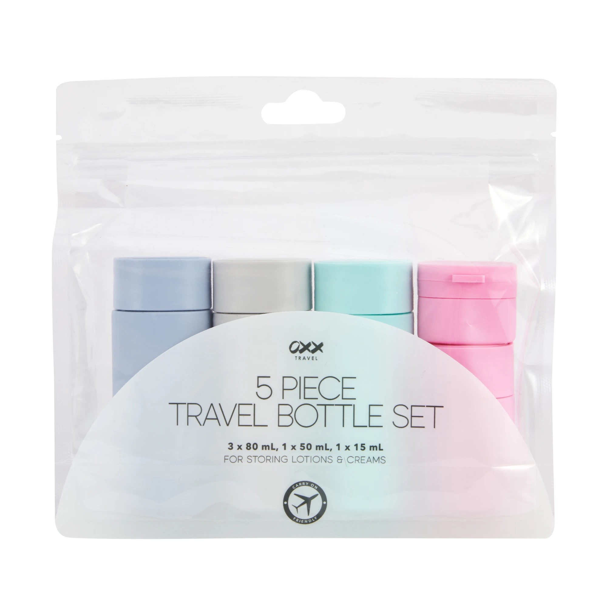 1 OXX Travel 5 Piece Travel Bottle Set, 1 of 7