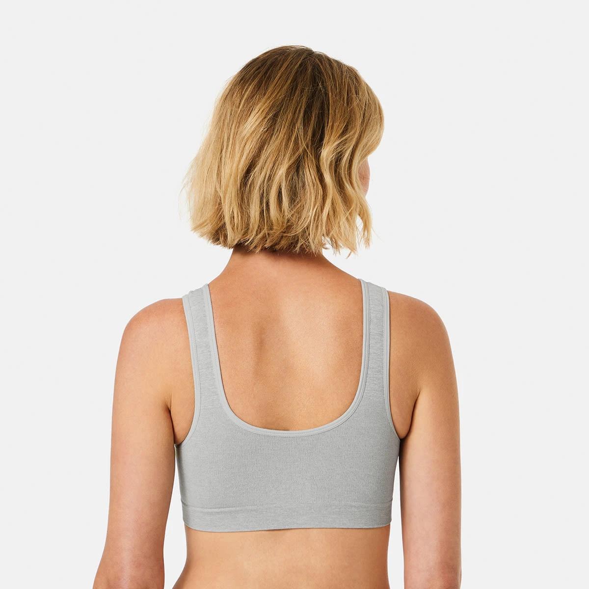 6 2 Pack Wirefree Post Surgery Crop WHITE, GREY MARLE, 6 of 8