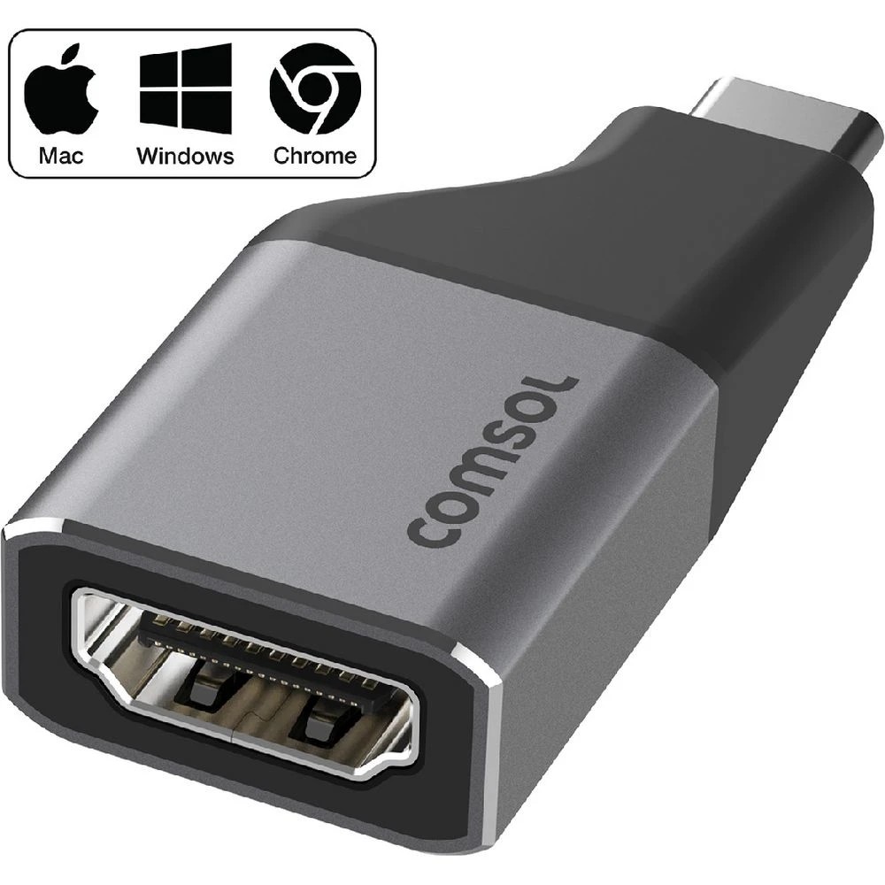 1 Comsol USB-C to 4K HDMI Mini Adapter Grey, 1 of 4