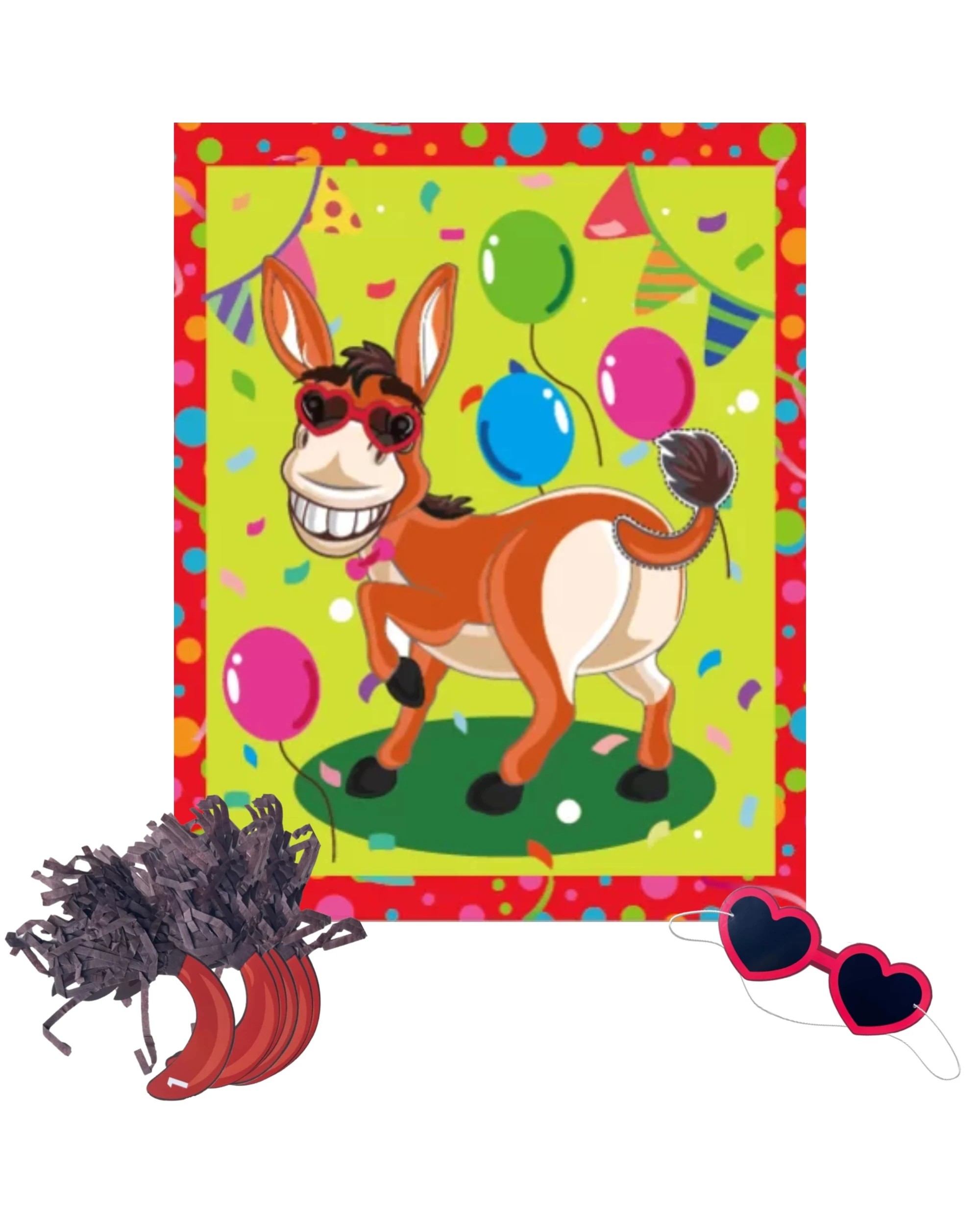 1 Party Maker Pin the Tail On The Donkey Party Game - Multi, 1 of 3