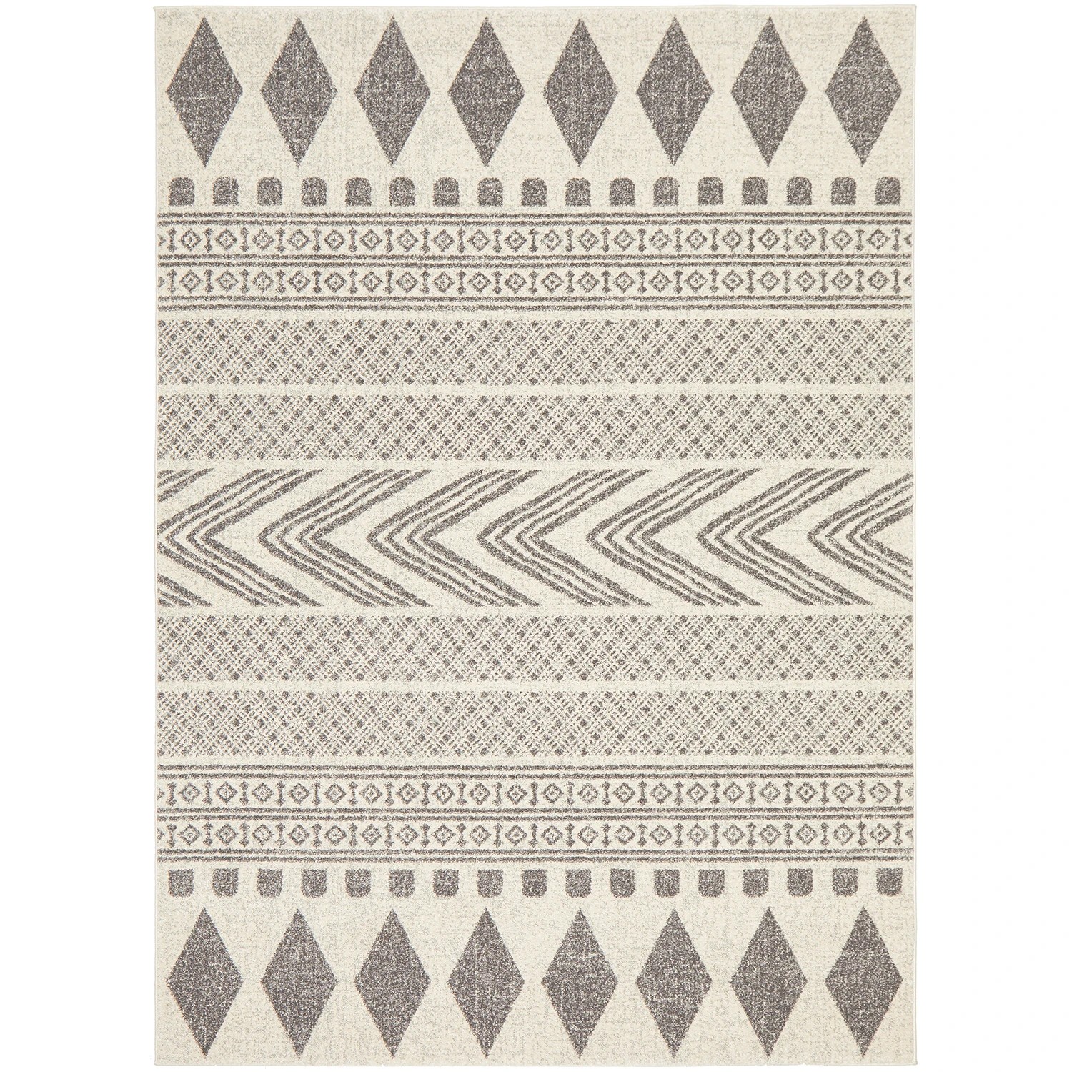 2 Common Ground Rugs Phantom 359 230x160cm - Medium Power Loomed Pet Friendly Floor Rug - Silver, 2 of 8