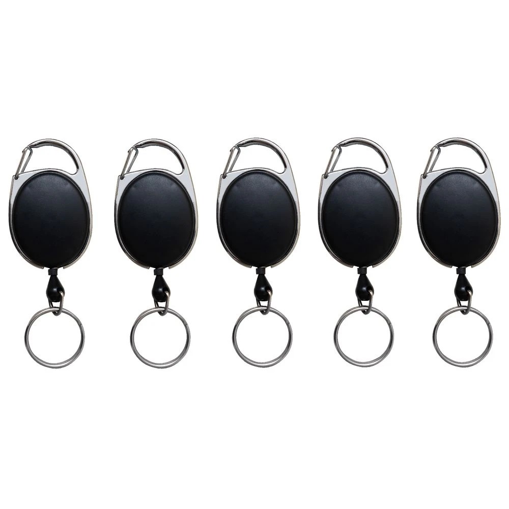 2 J.Burrows Retractable Snaplock Key Holder 5 Pack Black, 2 of 4