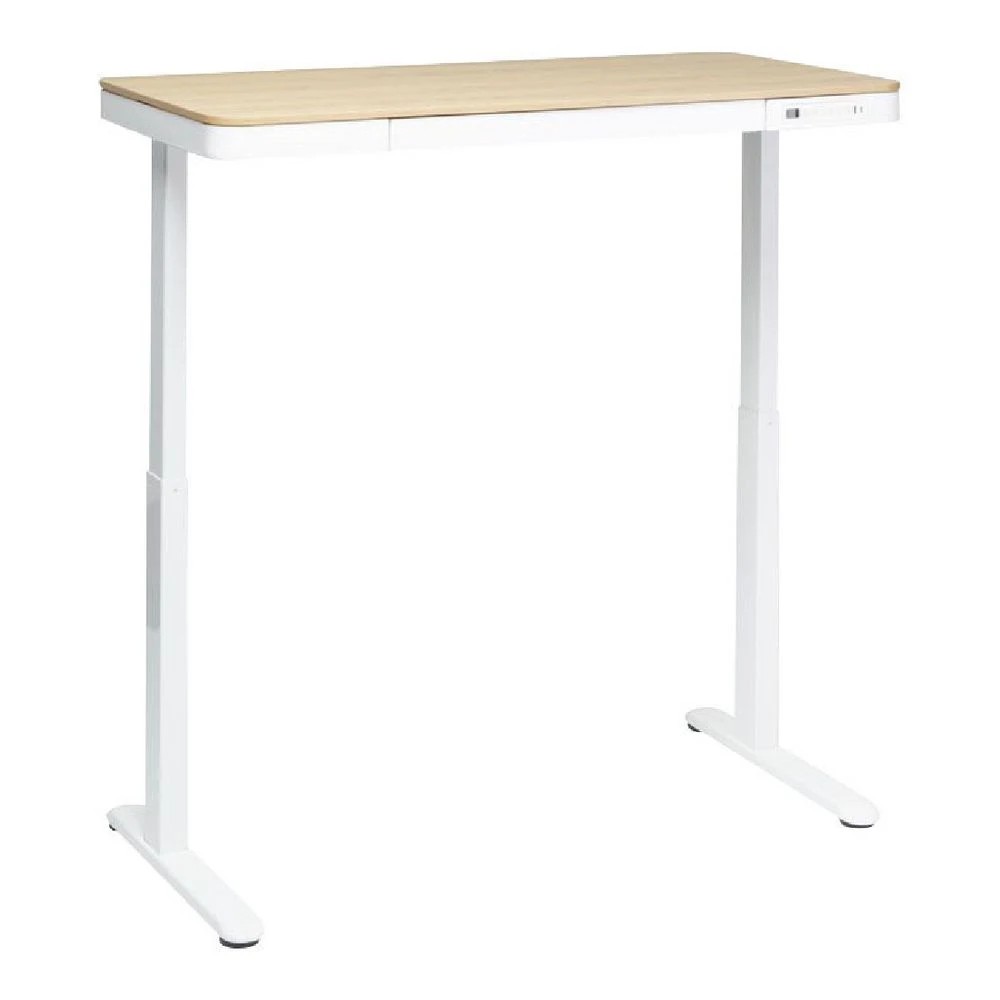 4 Newhaven Electric Sit Stand Desk with Drawer 1200mm White/Oak Desks, Tables and Workstations, 4 of 9