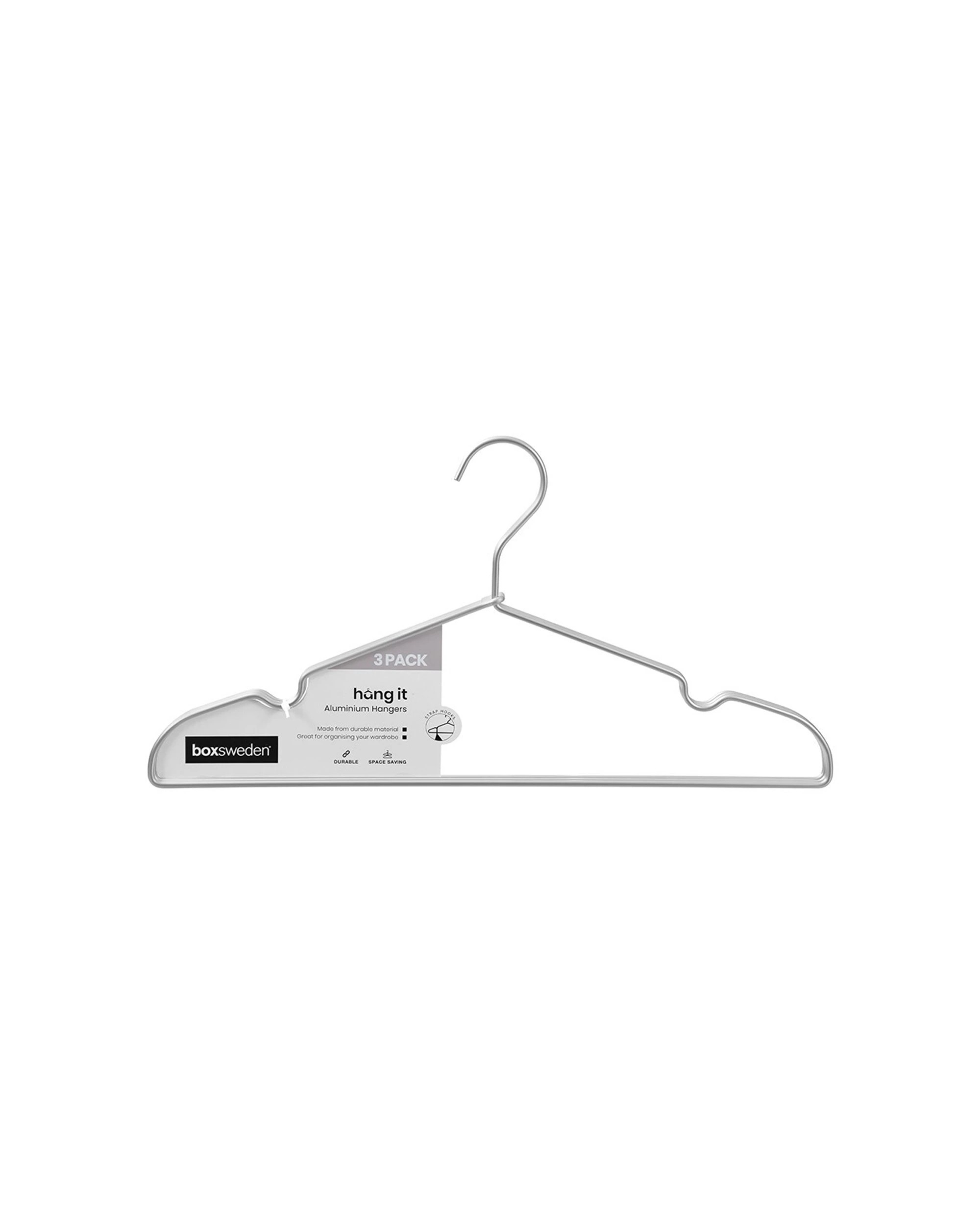 2 Boxsweden 24pc Hangit Aluminium Clothes Hangers 41cm - Silver, 2 of 5