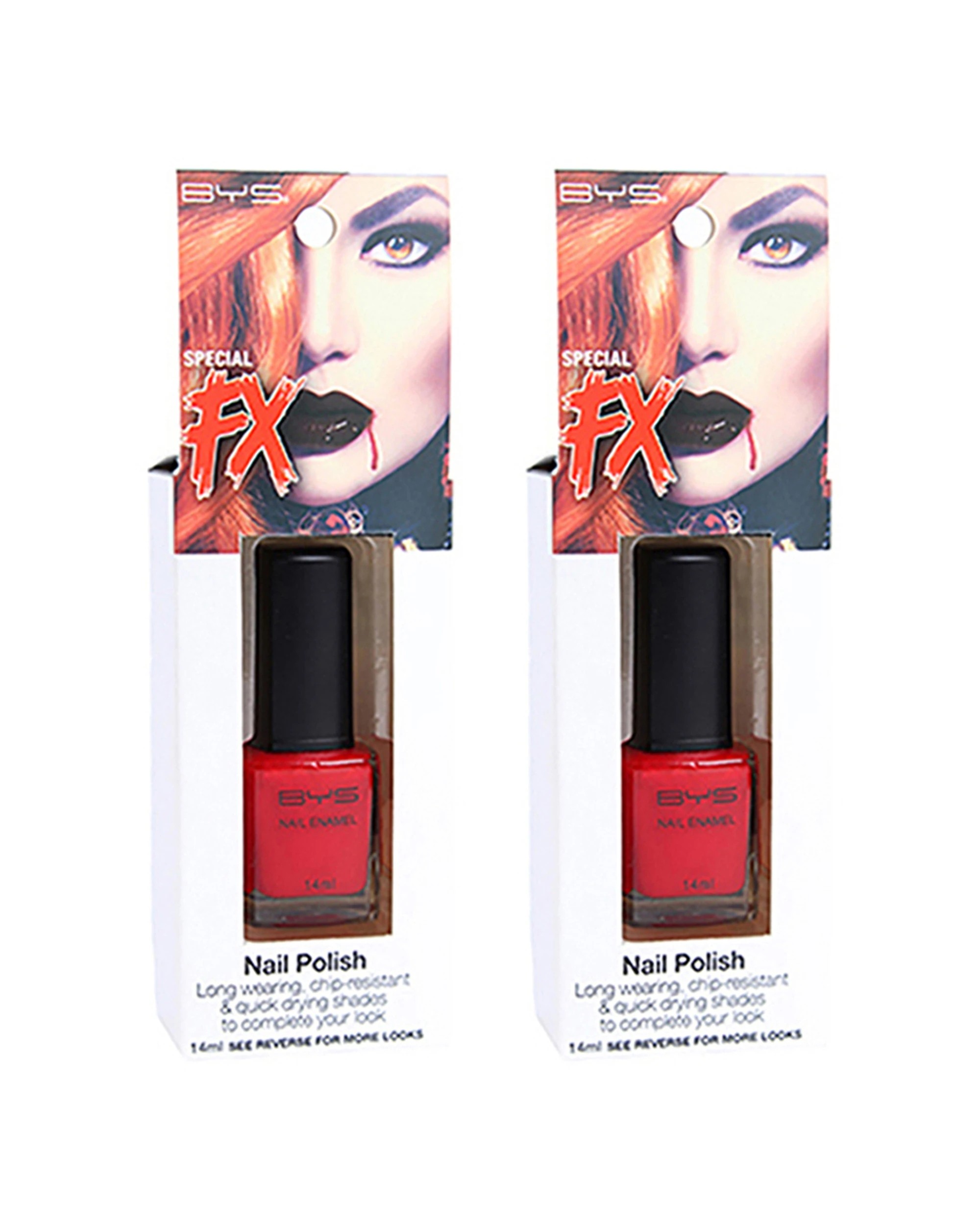 1 BYS 2PK Nail Polish Special FX Long Wearing Chip Resistant 14ml - Red, 1 of 2