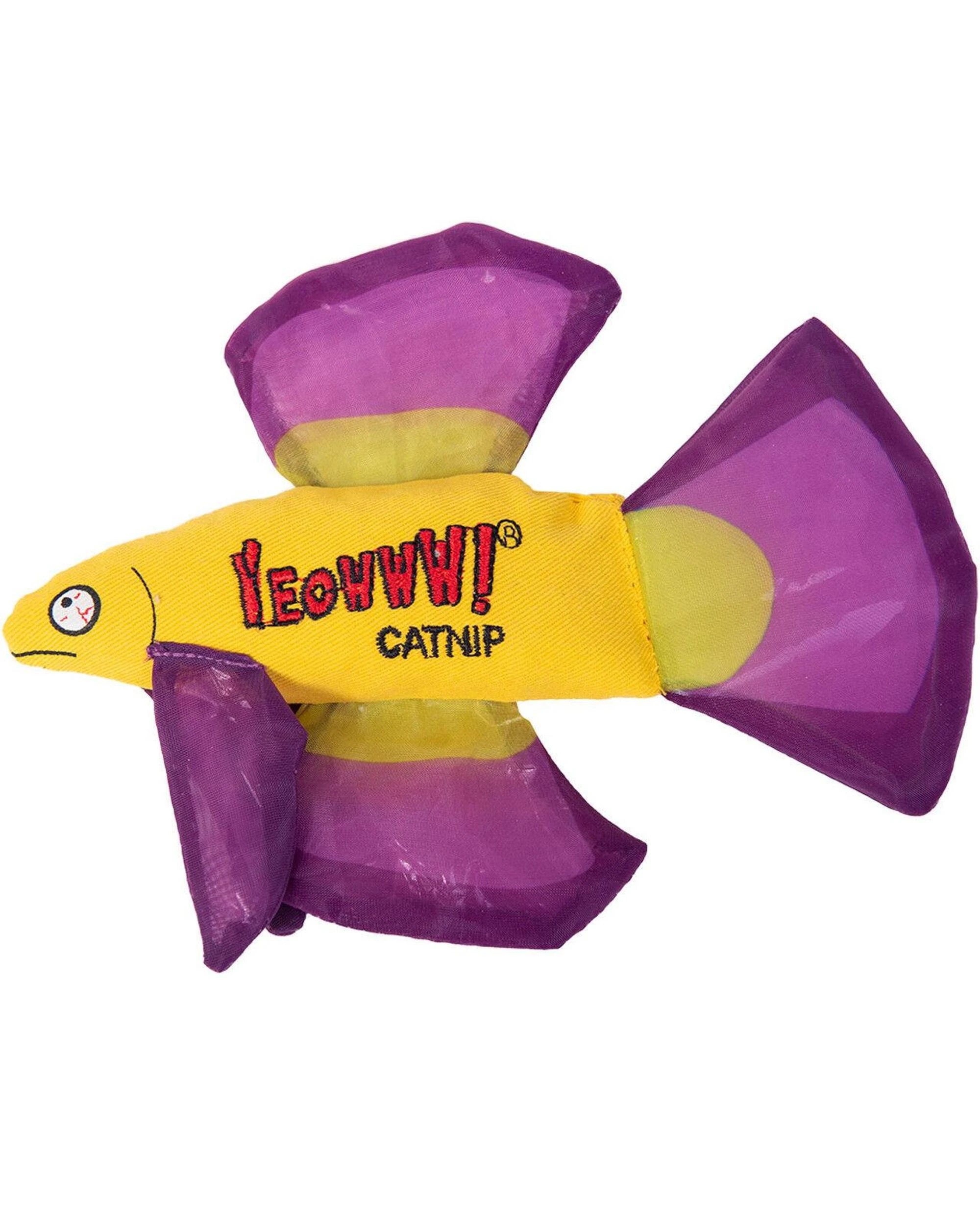 5 Yeowww Mo Betta Fish Catnip Filled Durable Cat Toy Purple 6.5 Inch, 5 of 7