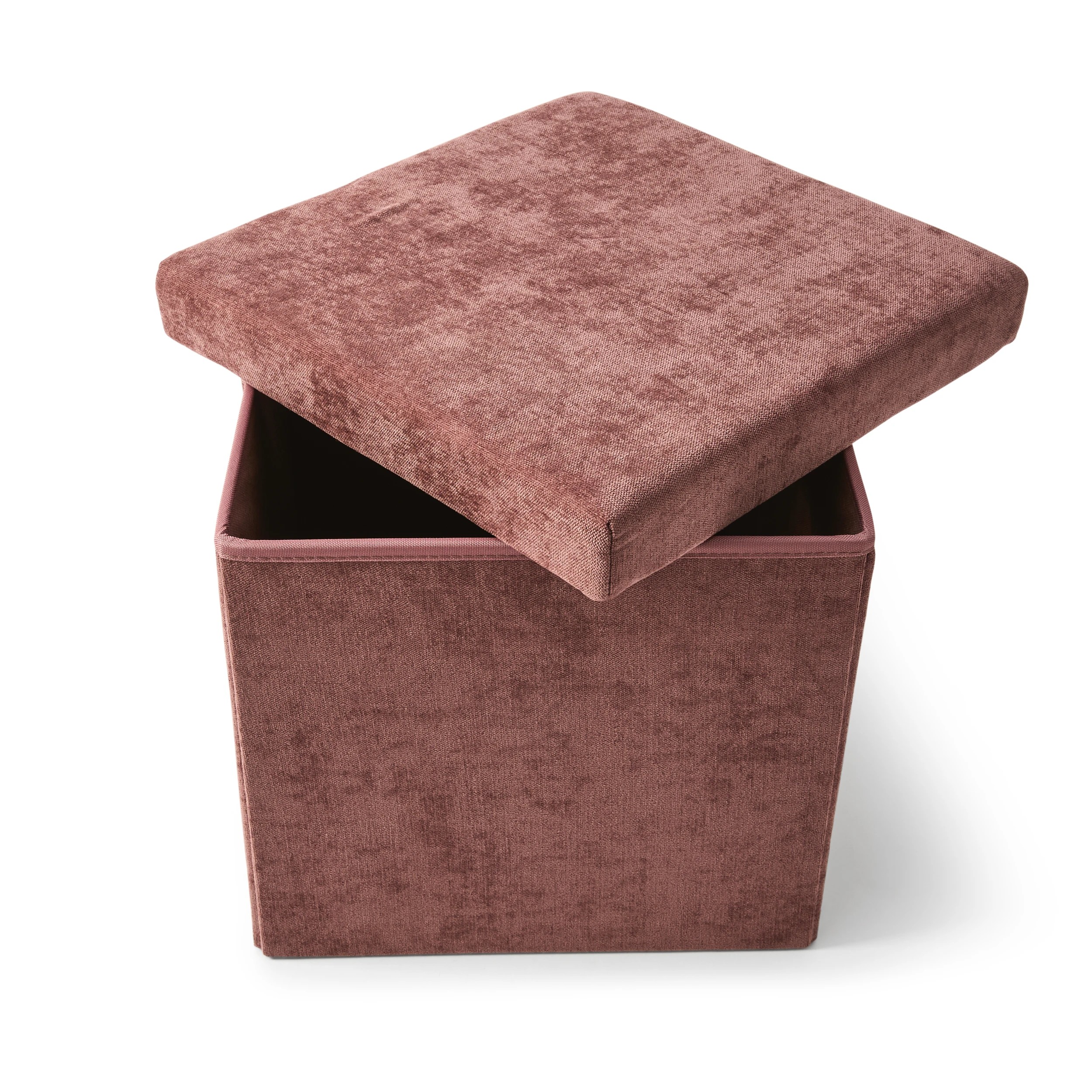 2 Square Storage Ottoman - Burgundy, 2 of 9