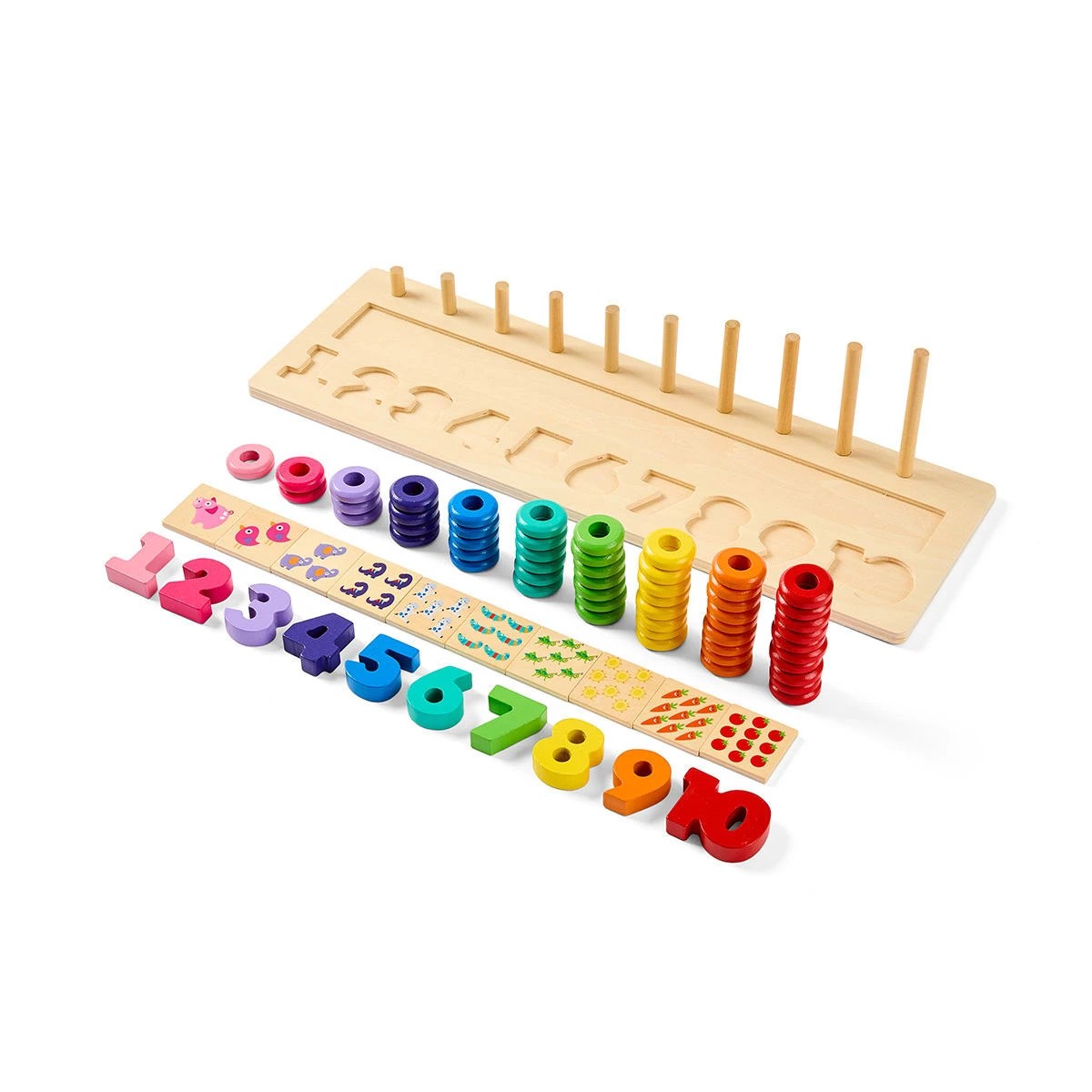 9 Wooden Stack & Count Learning Set, 9 of 10