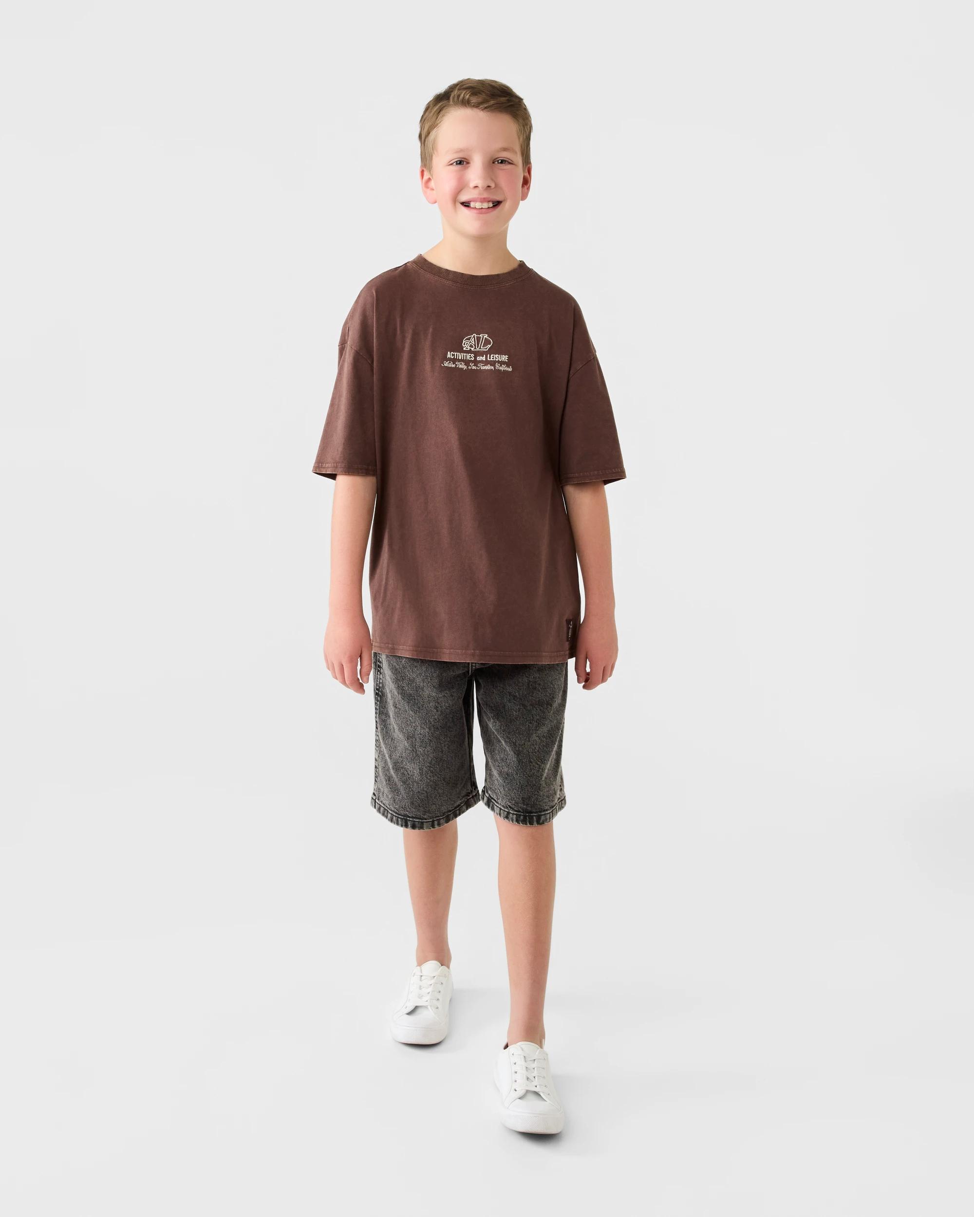7 Short Sleeve Oversized Embroidered T-shirt Brn Slogan, 7 of 8