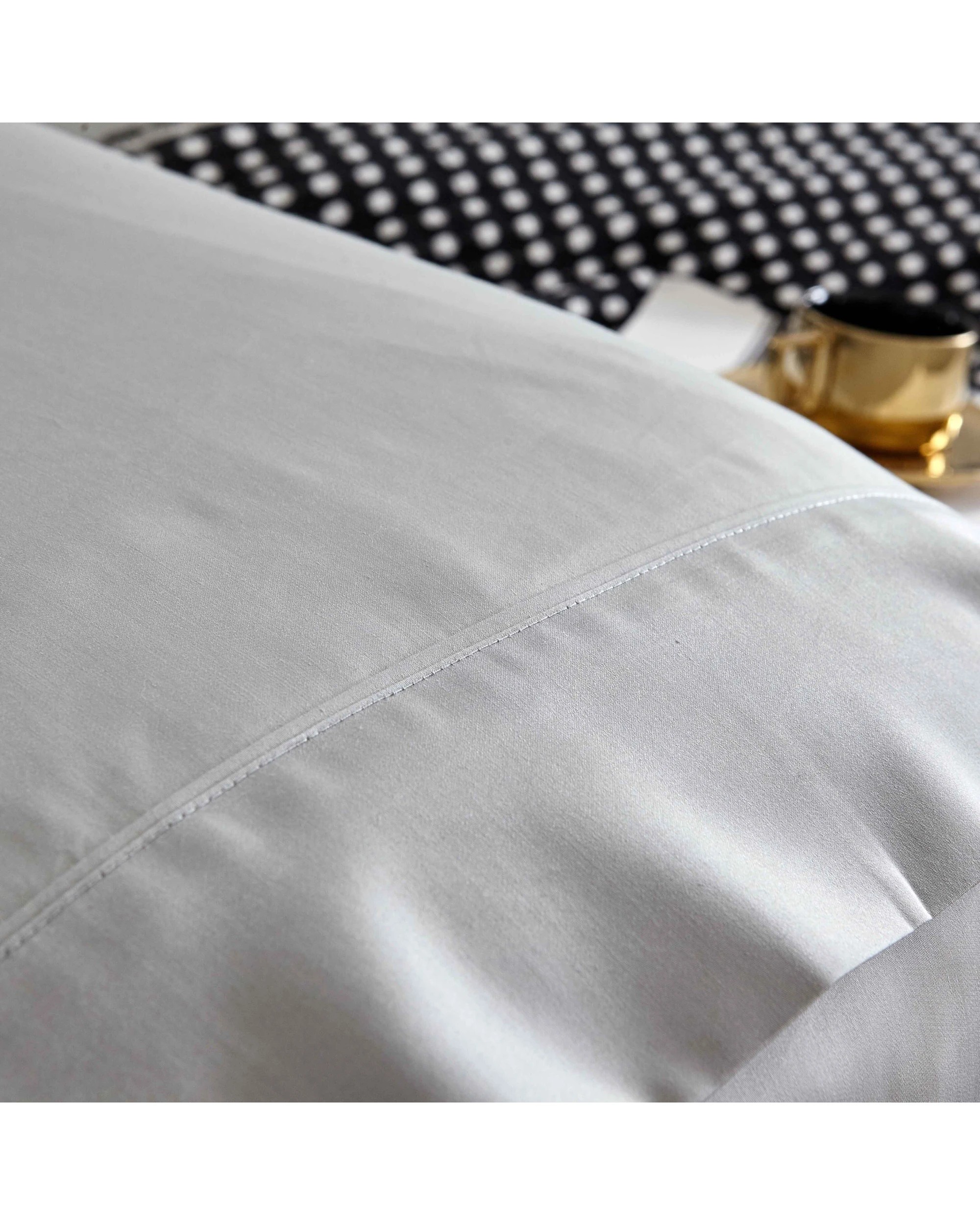 5 Cotton More 100% Cotton 650TC Quilt Cover Set King Plain - Grey, 5 of 7