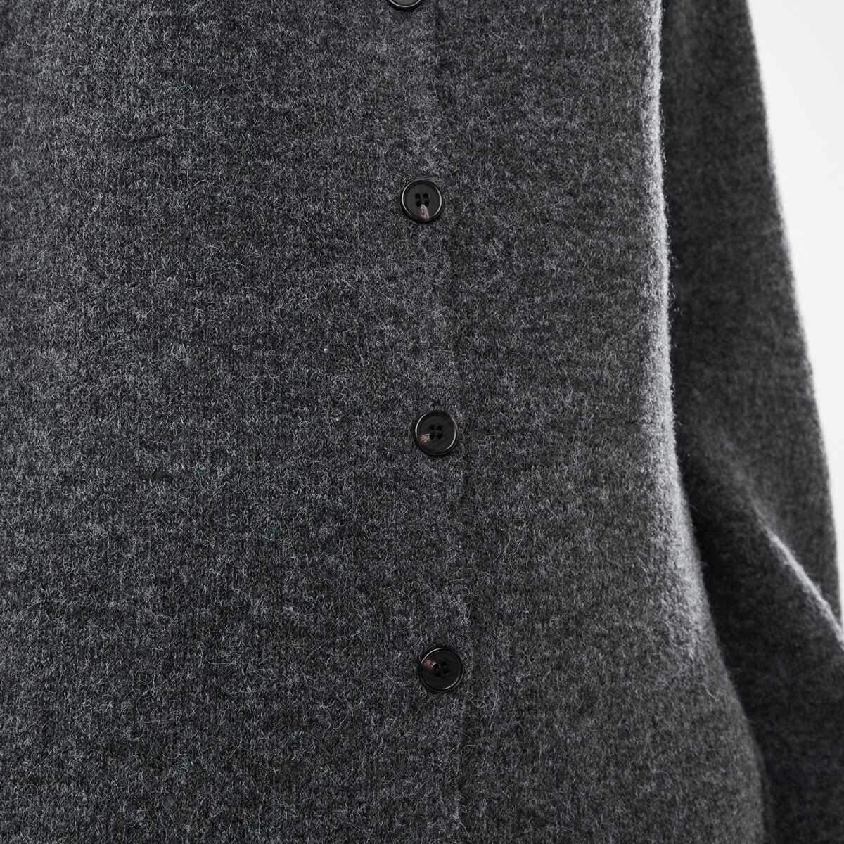 6 Long Sleeve Cardigan Knit Midi Dress Gry Chmrle, 6 of 6