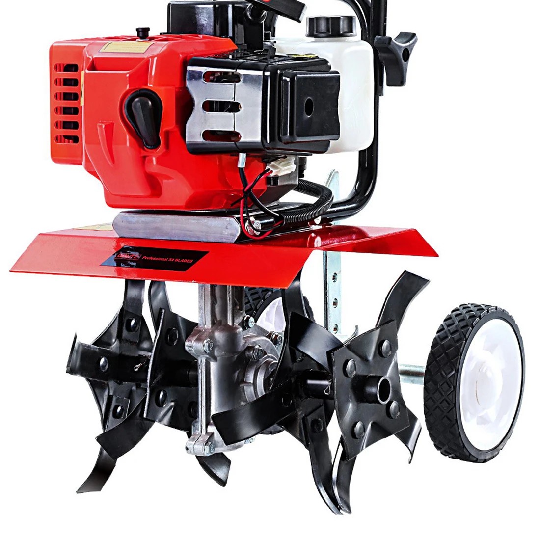3 Giantz 65CC Tiller Rototiller Garden Cultivator 4 Blades Soil Power Rotary Hoe - Clear, 3 of 5