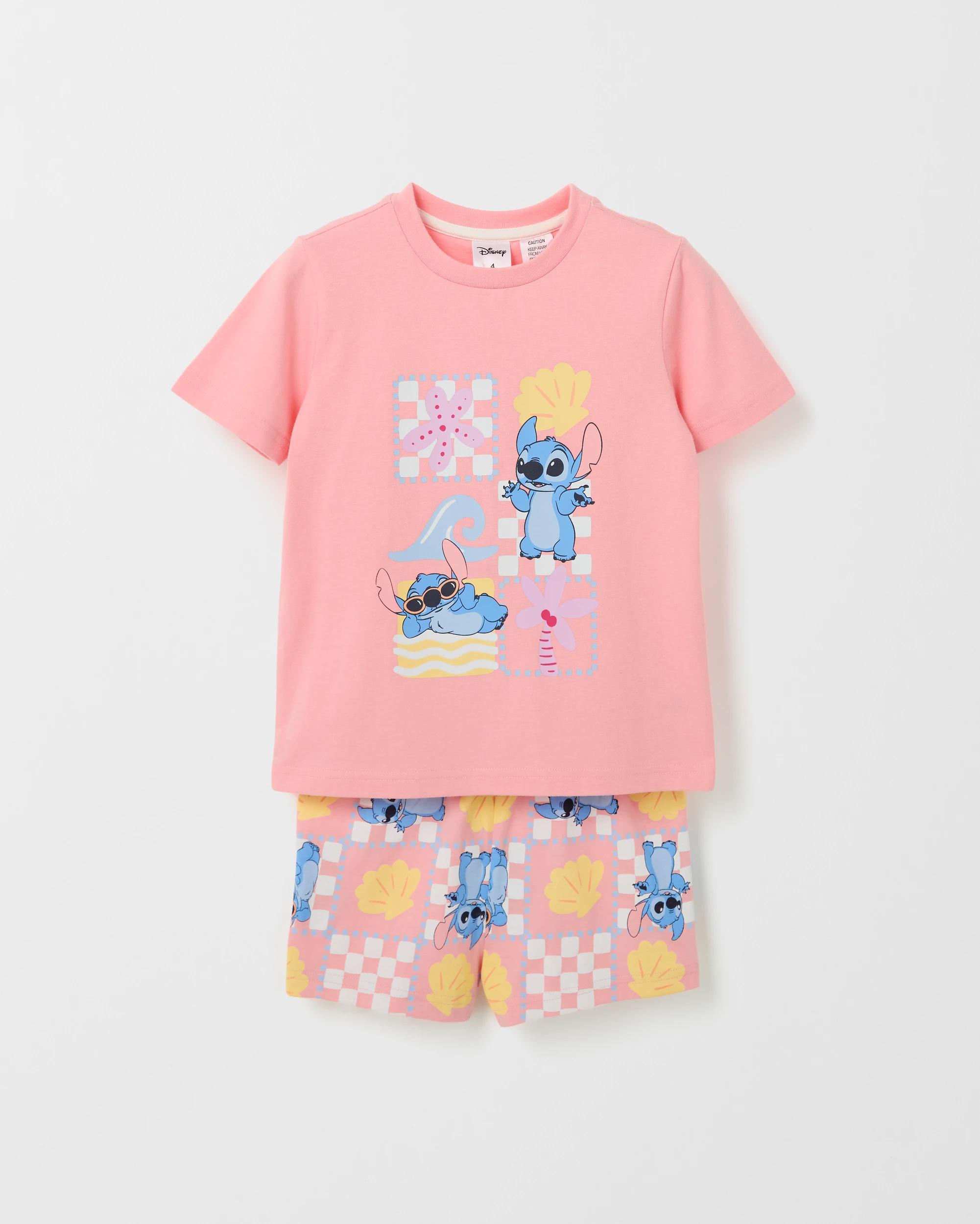 2 Disney Organic Cotton 2 Pack Younger Girls Pyjama Set LILO & STITCH, 2 of 4