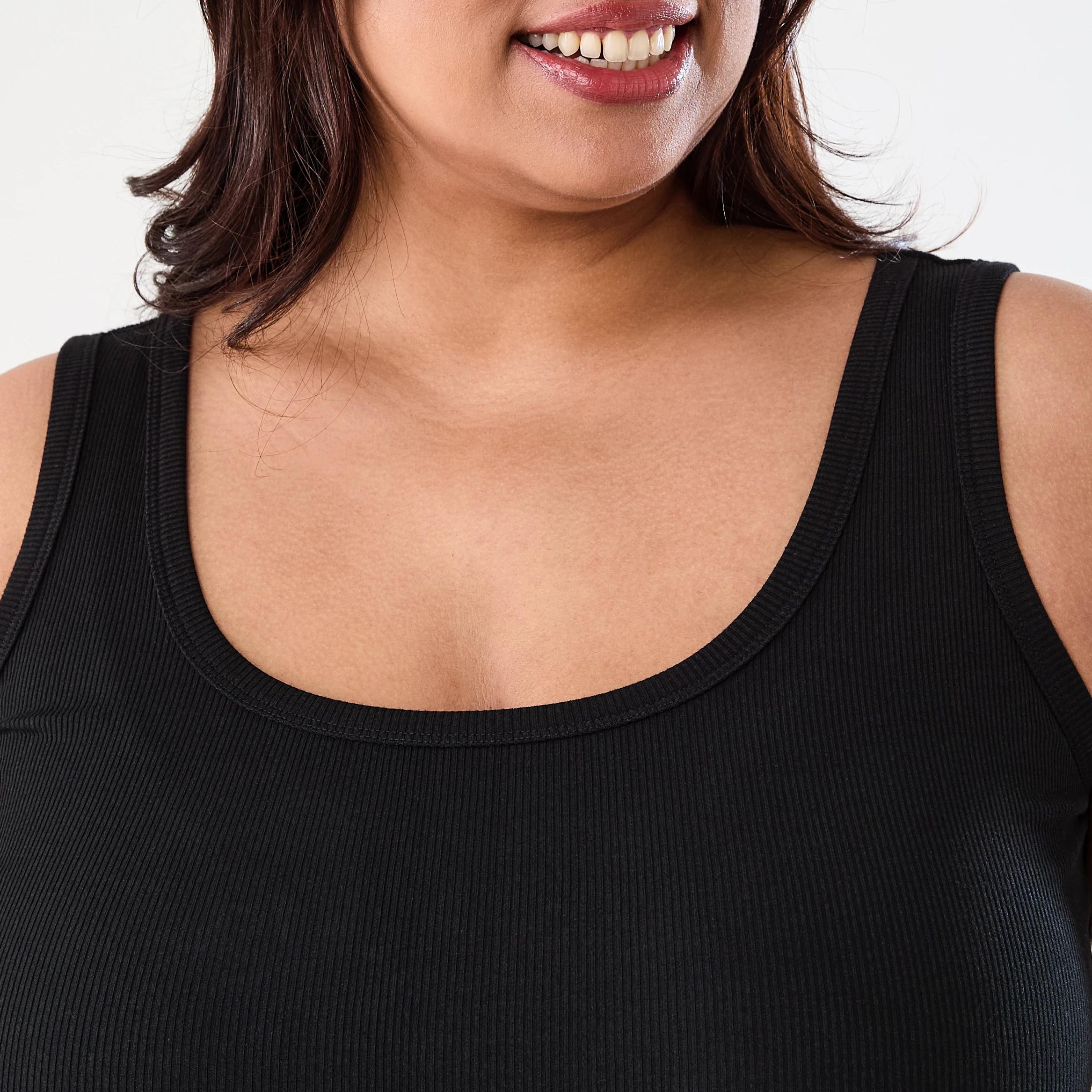 5 Curve Sleeveless Rib Tank Black, 5 of 6