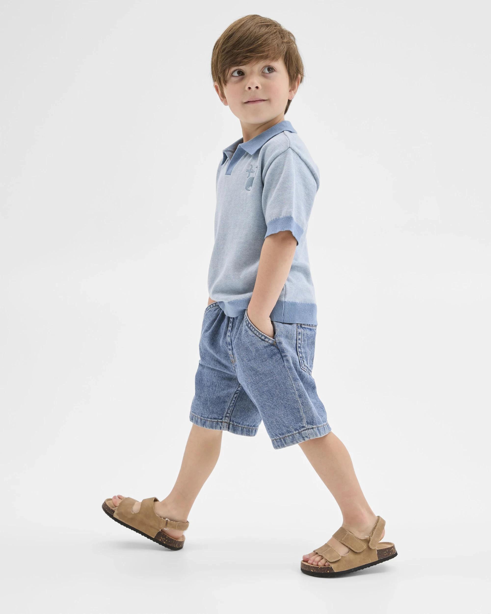 5 Target Kids Australian Cotton Short Sleeve Knit Polo Top BLUE, 5 of 7