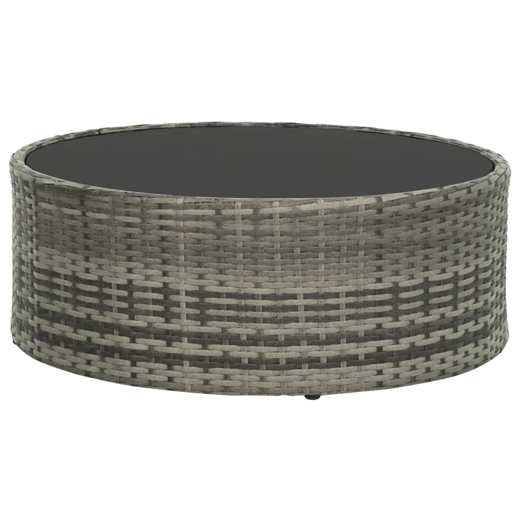 2 vidaXL 7 Piece Garden Lounge Set With Cushions Poly Rattan - Grey, 2 of 6