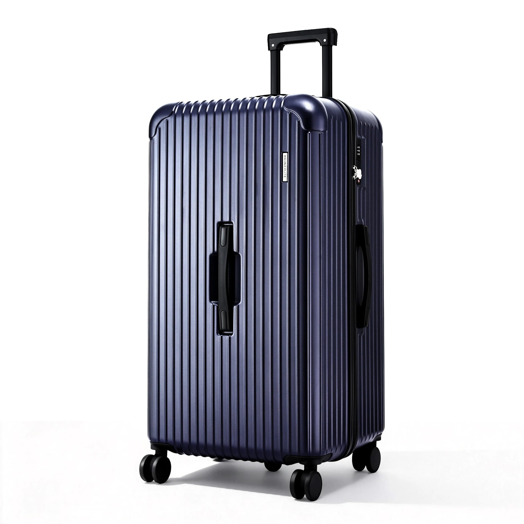 1 Wanderlite 32" Trunk Luggage Suitcase Travel TSA Type-C 5 Wheels Deep - Blue, 1 of 4