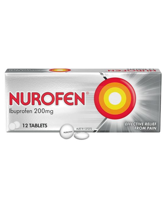 12 Pack Nurofen Ibuprofen 200mg tablets