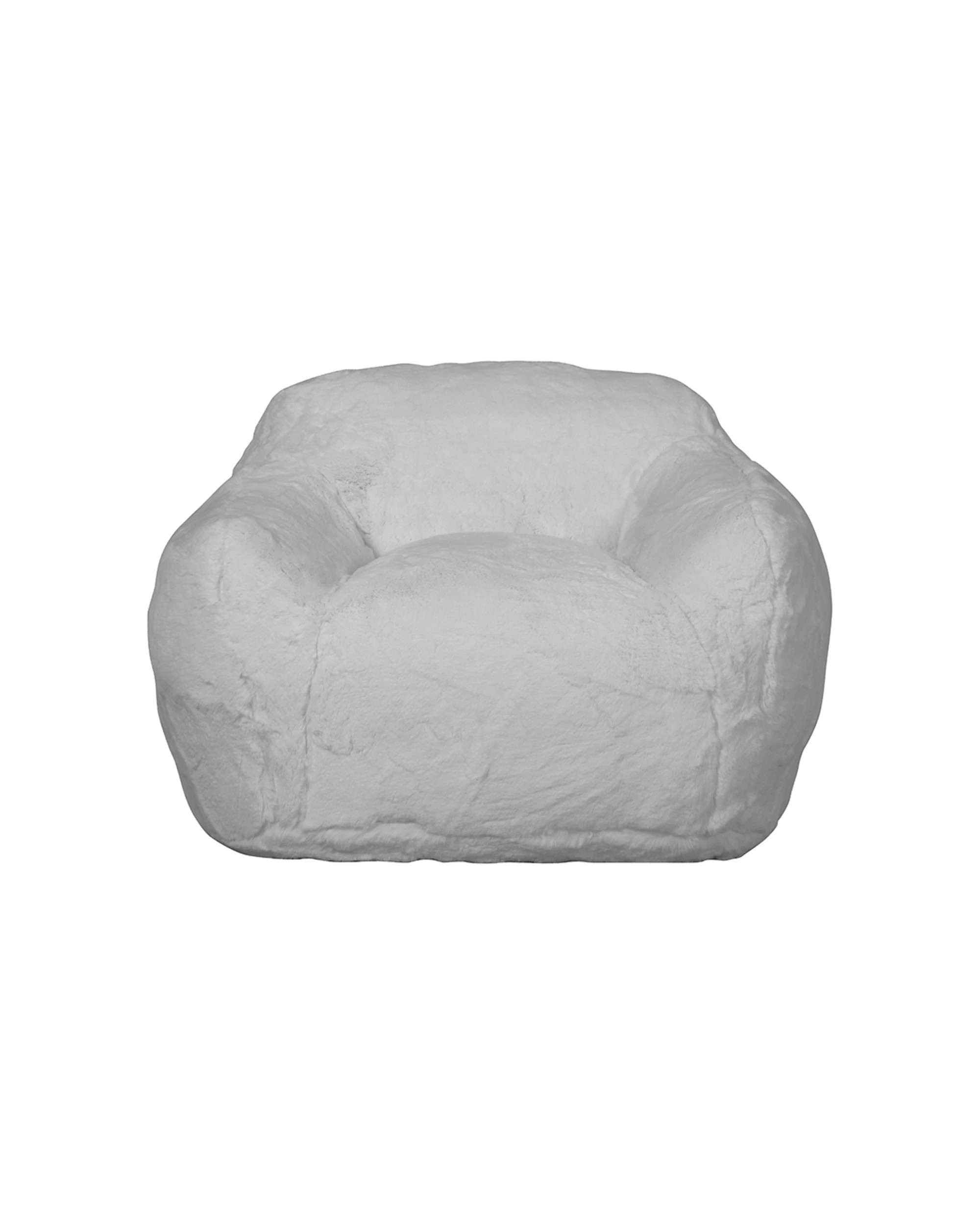 1 I Am Fake Faux Fur Large Polyester Fabric Cozy Chair Home Decor - Grey, 1 of 3