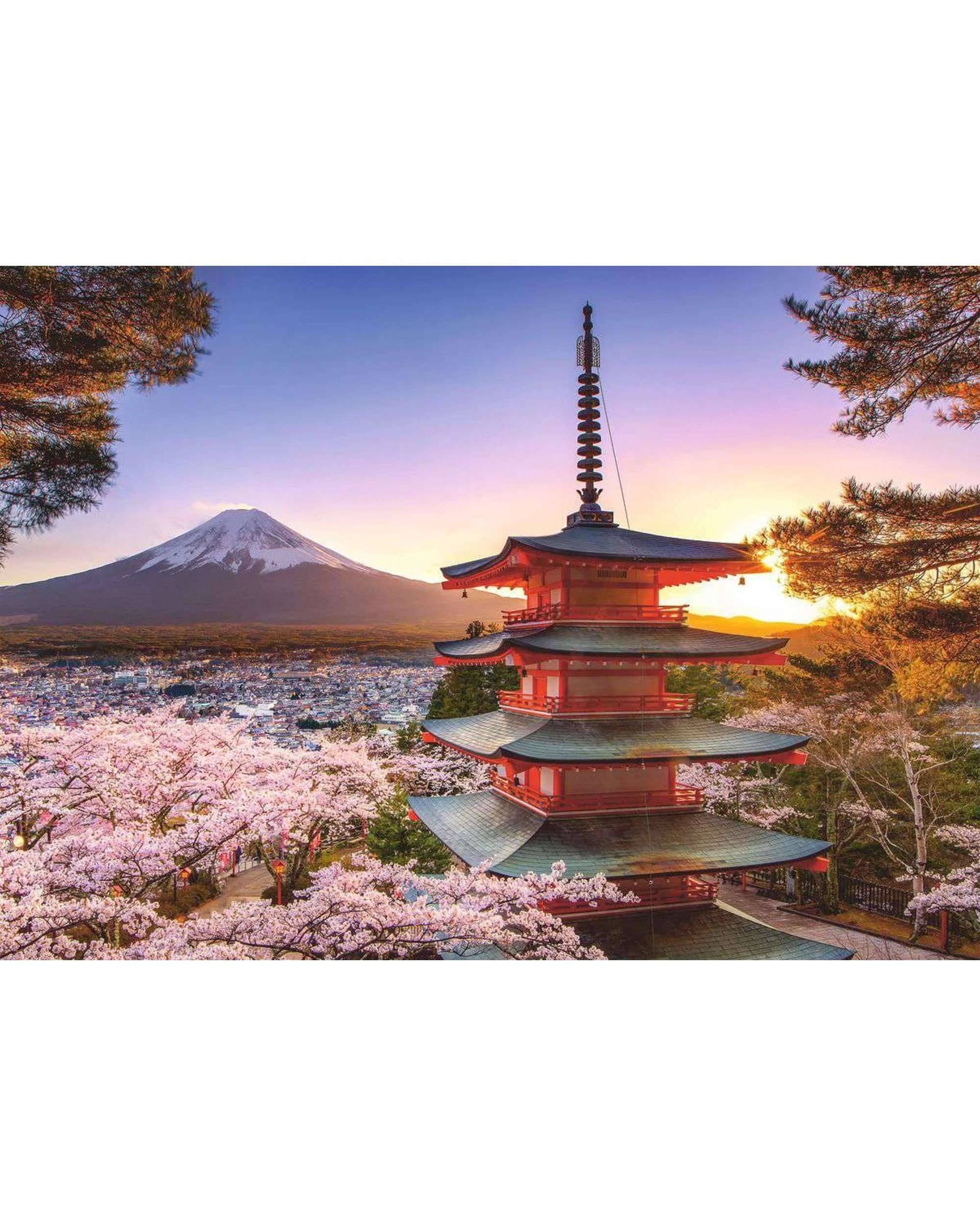 2 Ravensburger Mount Fuji Cherry Blossom View 1000 Piece Jigsaw Puzzle, 2 of 2
