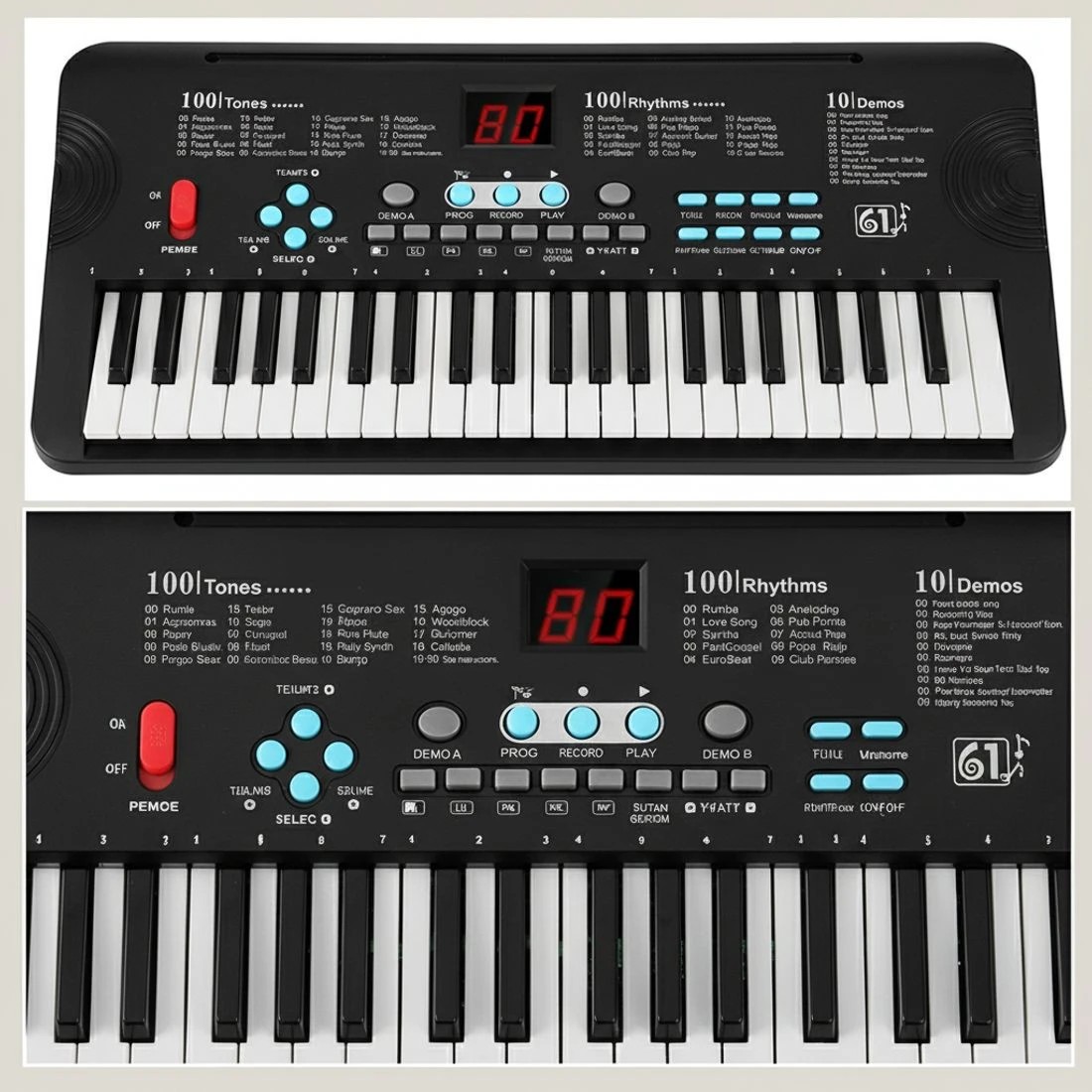 7 Alpha 61-Key Digital Piano Keyboard Electric Beginners Gift - Black, 7 of 7