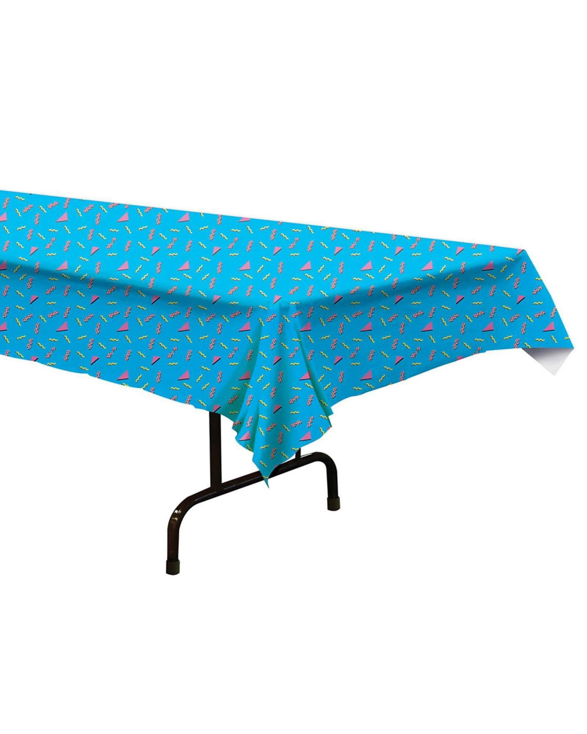 1 Beistle I Love the 90's Plastic Tablecloth - Blue, 1 of 1