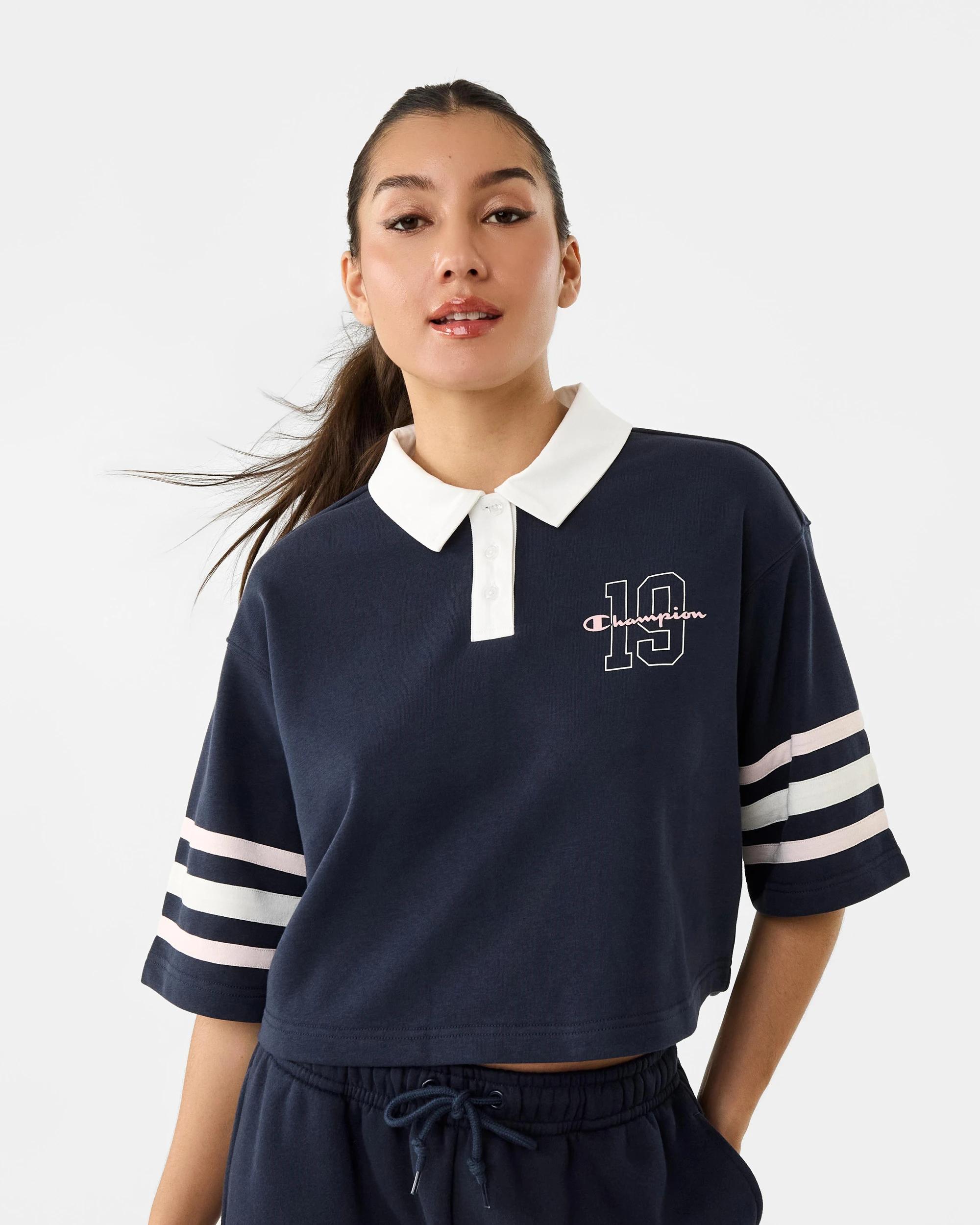1 Champion Varsity Womens Polo Navy, 1 of 8
