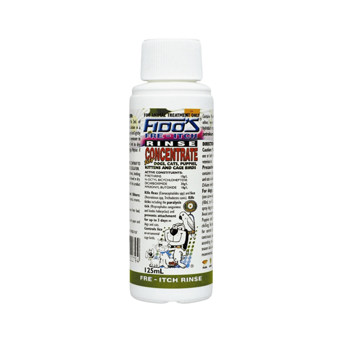 1 Fidos Fre-Itch Rinse Concentrate Dogs & Cats Flea Treatment 125ml, 1 of 1