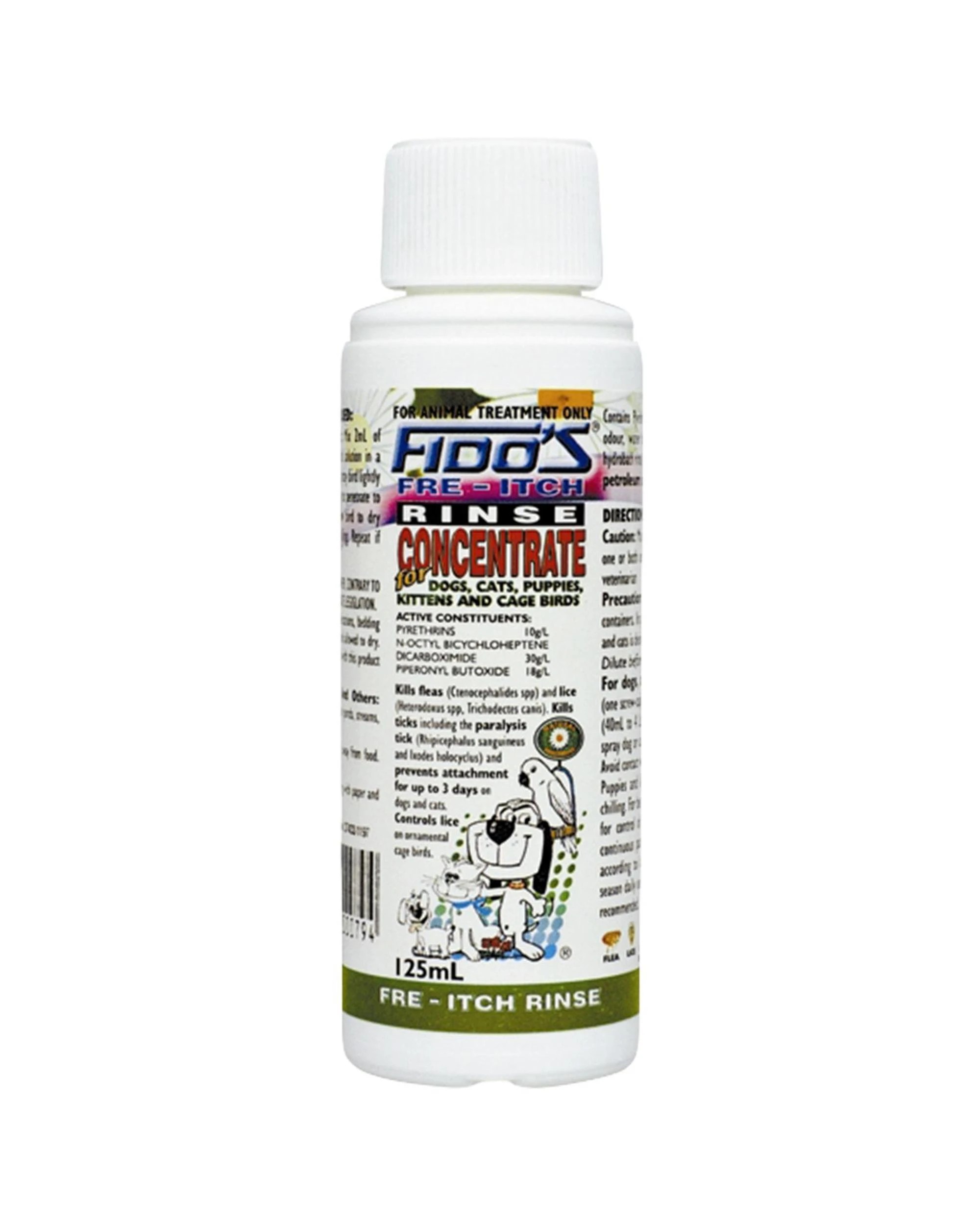 1 Fidos Fre-Itch Rinse Concentrate Dogs & Cats Flea Treatment 125ml, 1 of 1