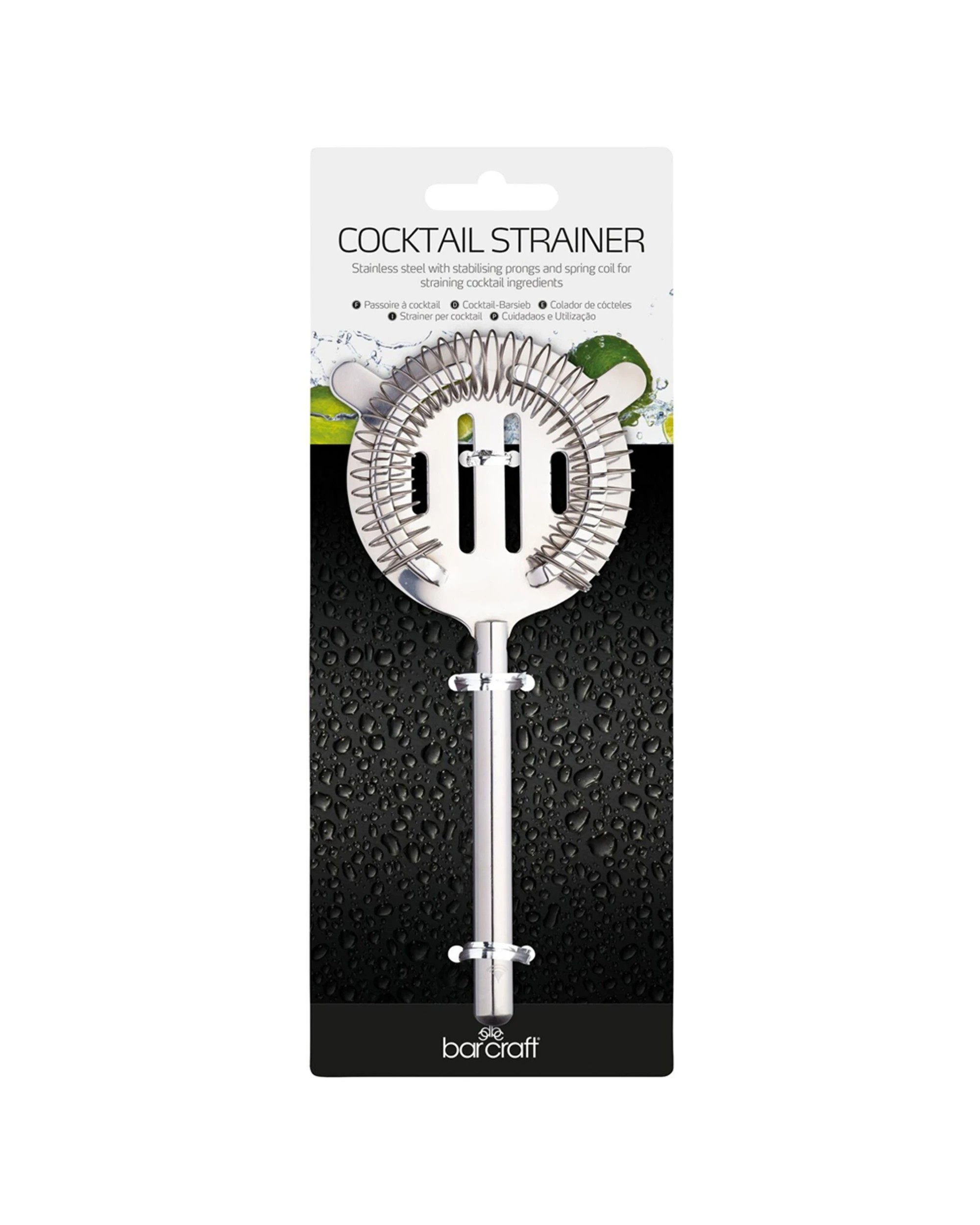 6 Barcraft 2pk Stainless Steel 20cm Cocktail Strainer - Silver, 6 of 6
