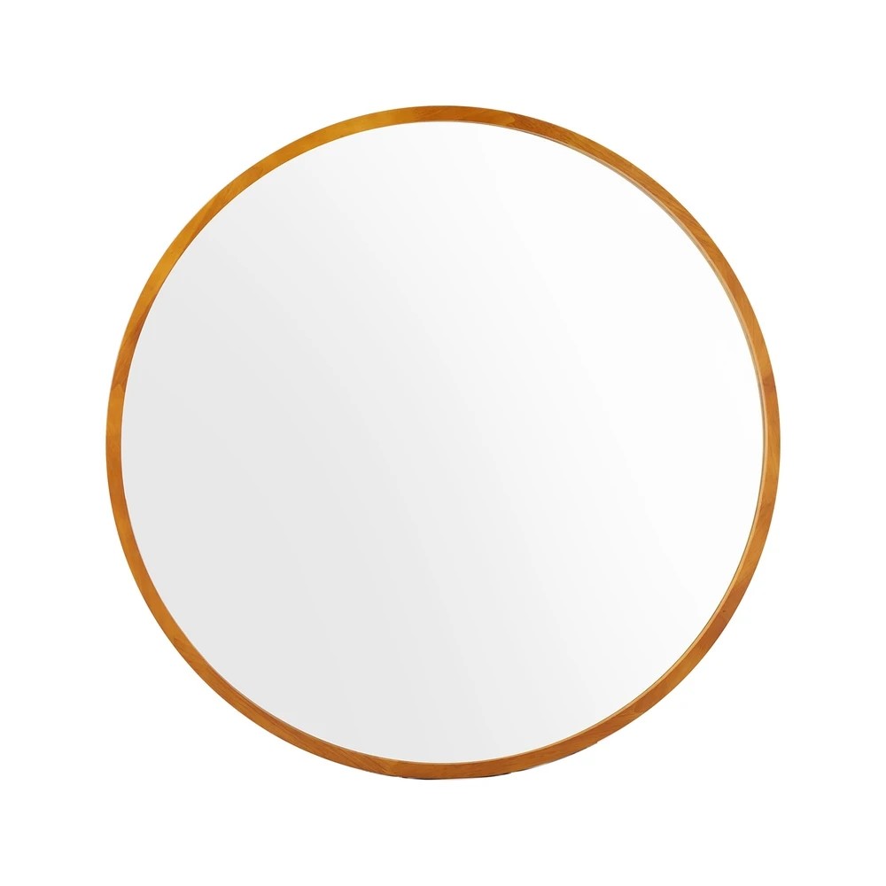 1 Embellir Wall Mirror Wooden Makeup 80cm - Brown, 1 of 5