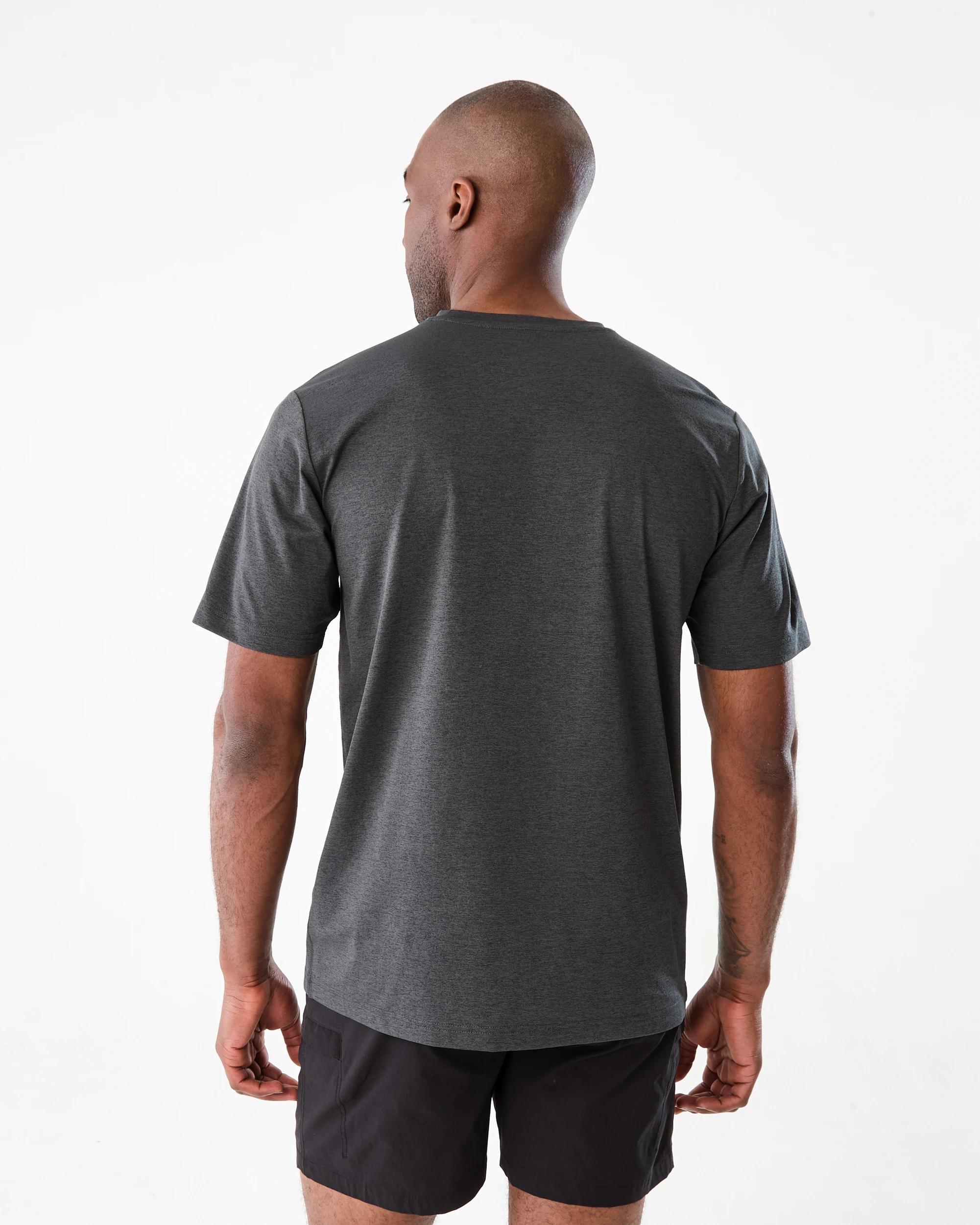 3 Active Mens Regular Training T-shirt Gry Drkish, 3 of 5