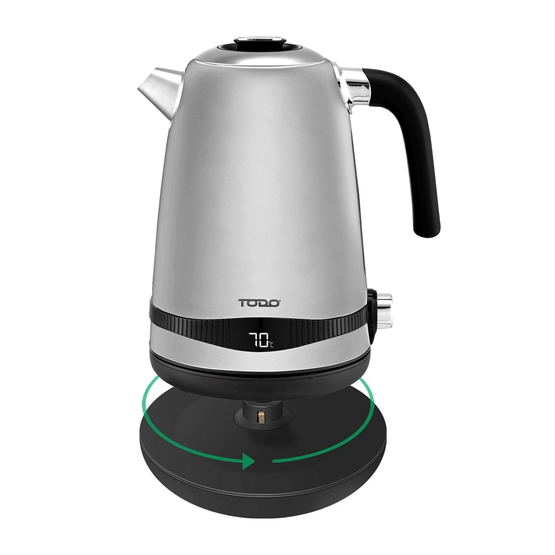 4 TODO 1.7L Stainless Steel Cordless Kettle Keep Warm Electric Led Water Jug - Silver, 4 of 6