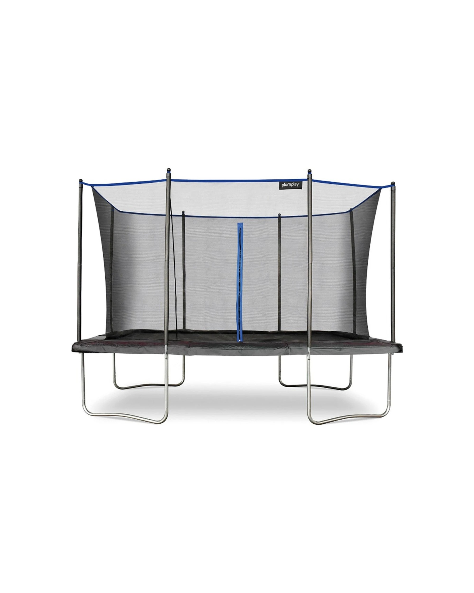 1 Plum Play Kids Outdoor 12x8ft Rectangular Trampoline Springsafe Enclosure & PVC Padding - Black, 1 of 1