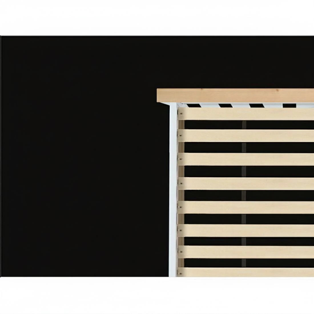 5 Artiss Bed Frame Single Size Wooden  PONY - White, 5 of 9