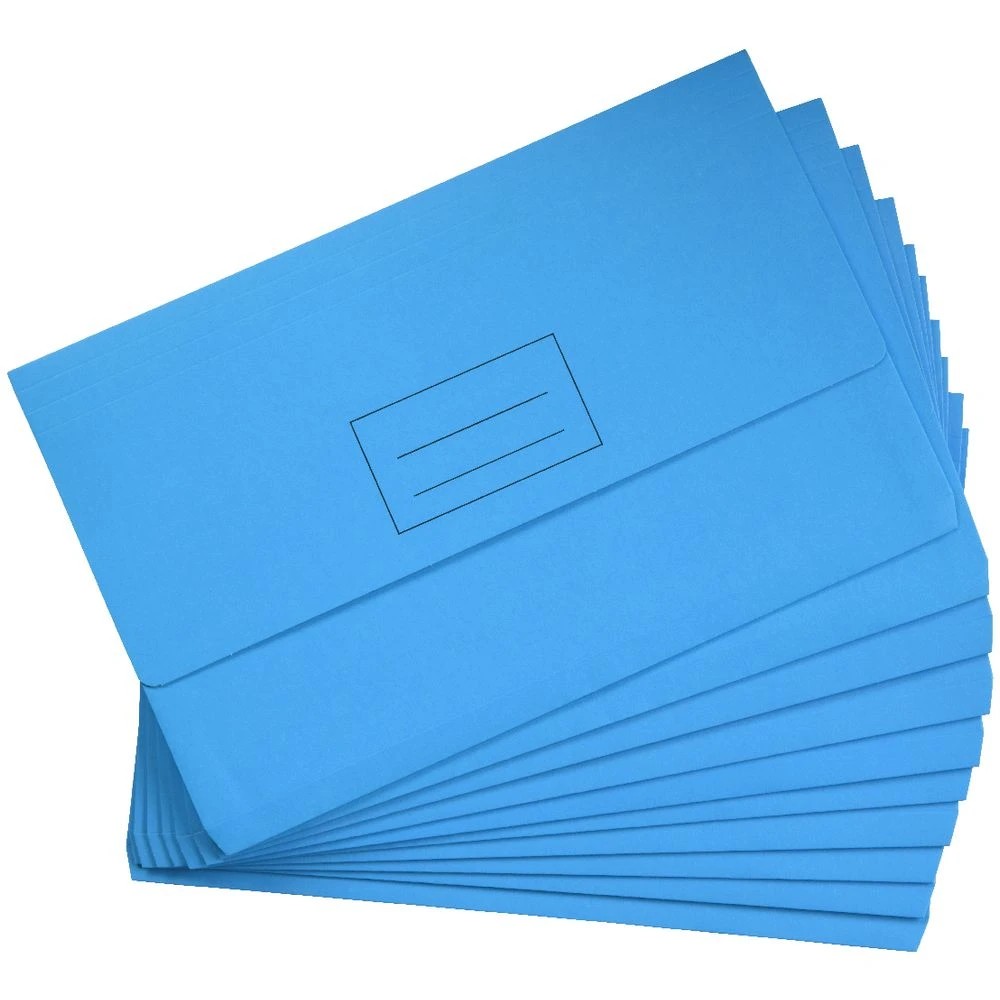 3 J.Burrows Document Wallet 220GSM Blue 10 Pack, 3 of 4