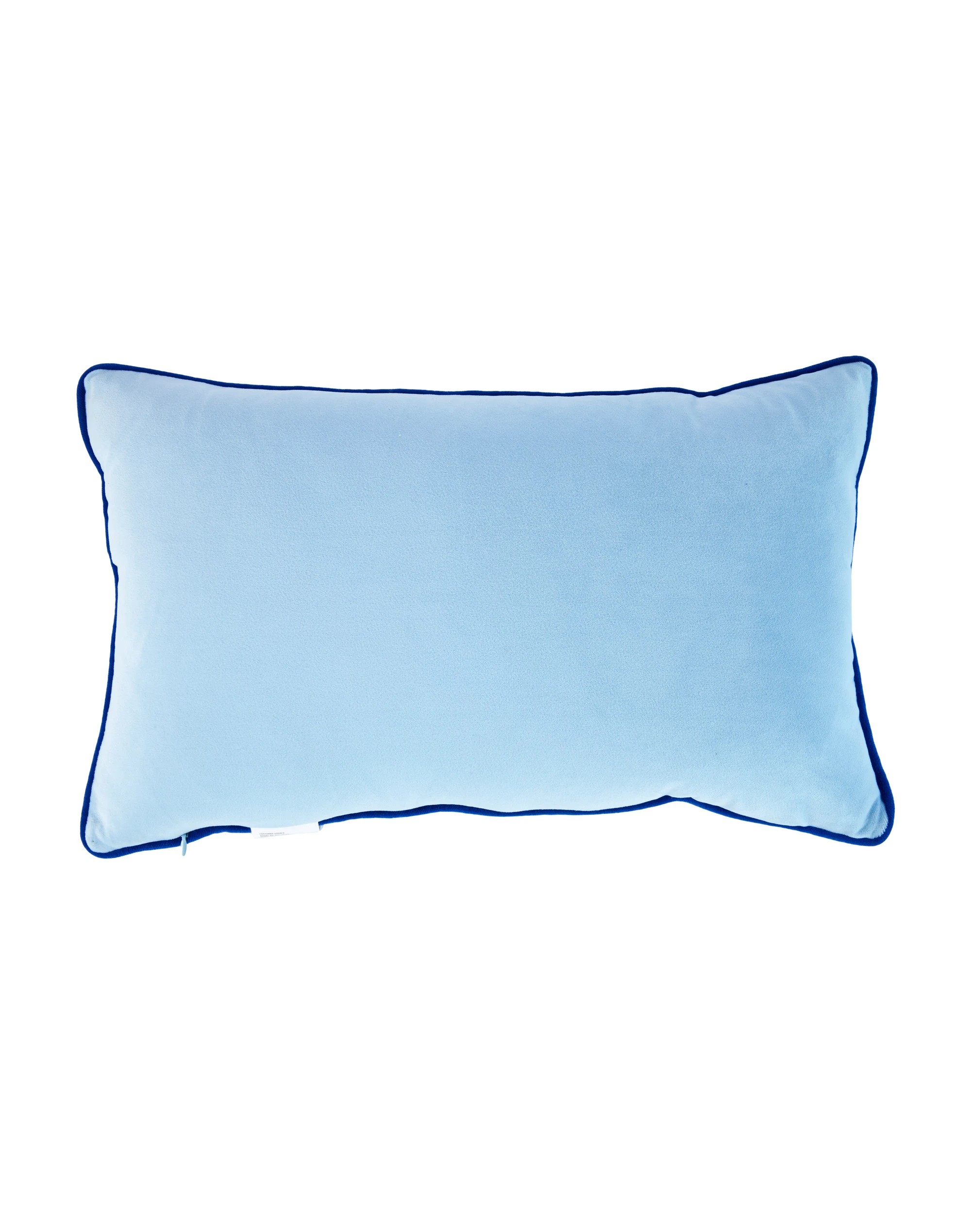 3 Velvet Bow Cushion - Blue, 3 of 4